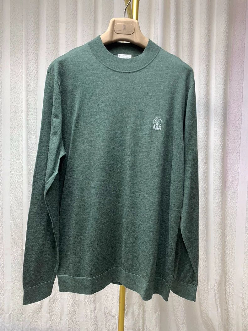 Brunello Cucinelli Brunello Cucinelli Lion Logo Wool Sweater - dmc Size US XS / EU 42 / 0 - 1 Thumbnail