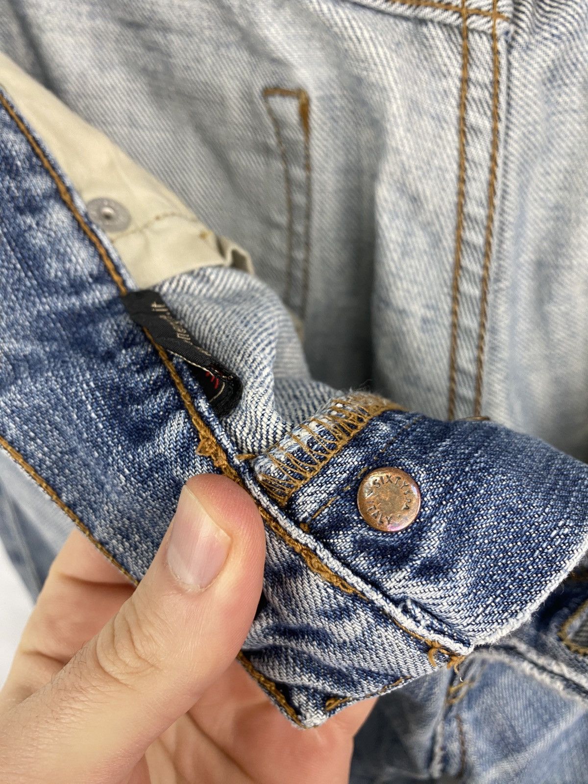 Energie 🇯🇵 Vintage 90s Energie Distressed Japanese Style Y2K Jeans Size US 32 / EU 48 - 9 Thumbnail