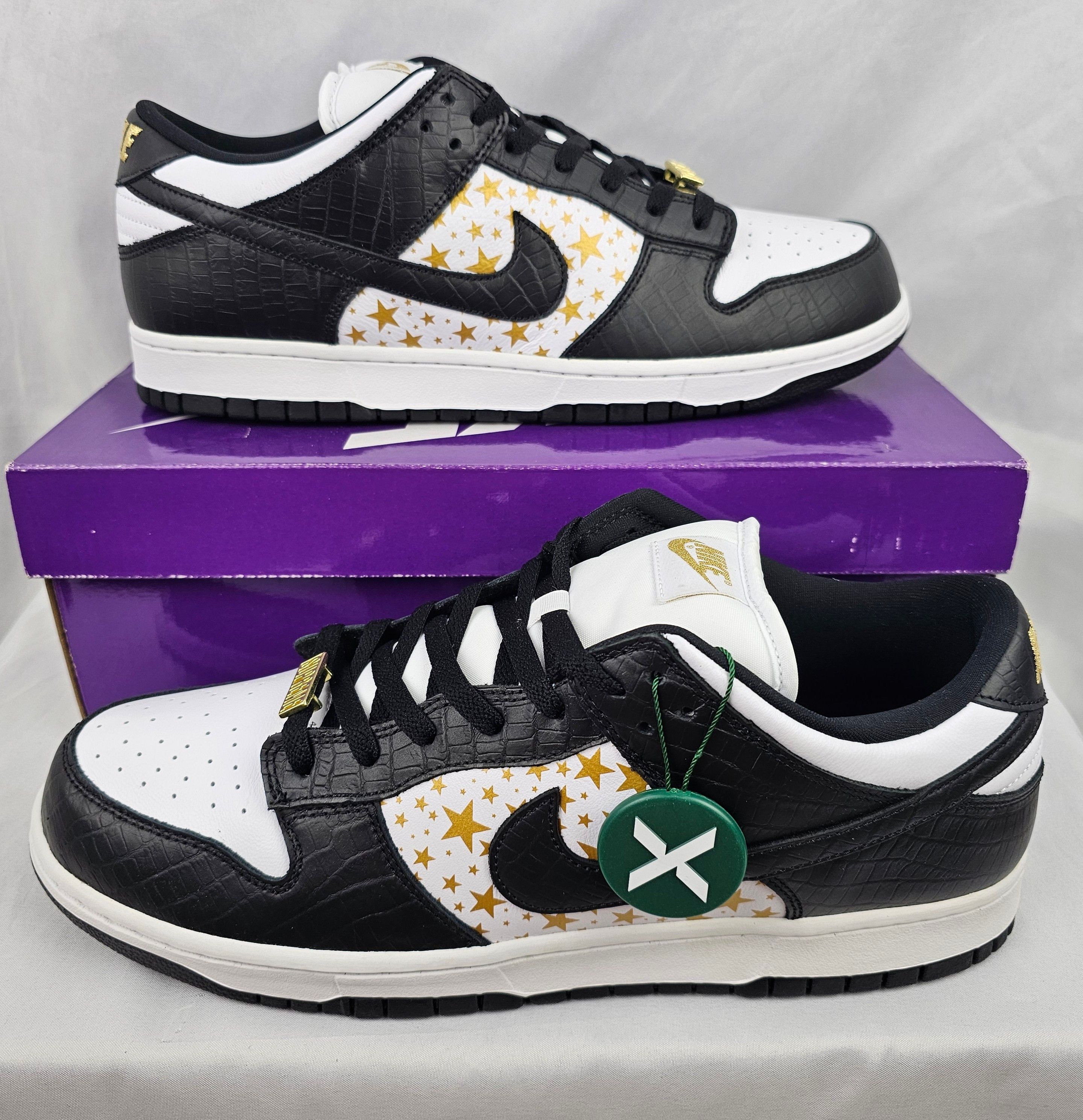 Nike Nike Dunk SB Low x Supreme Stars Black 2021 Men's Size 13 US Size US 13 / EU 46 - 2 Thumbnail