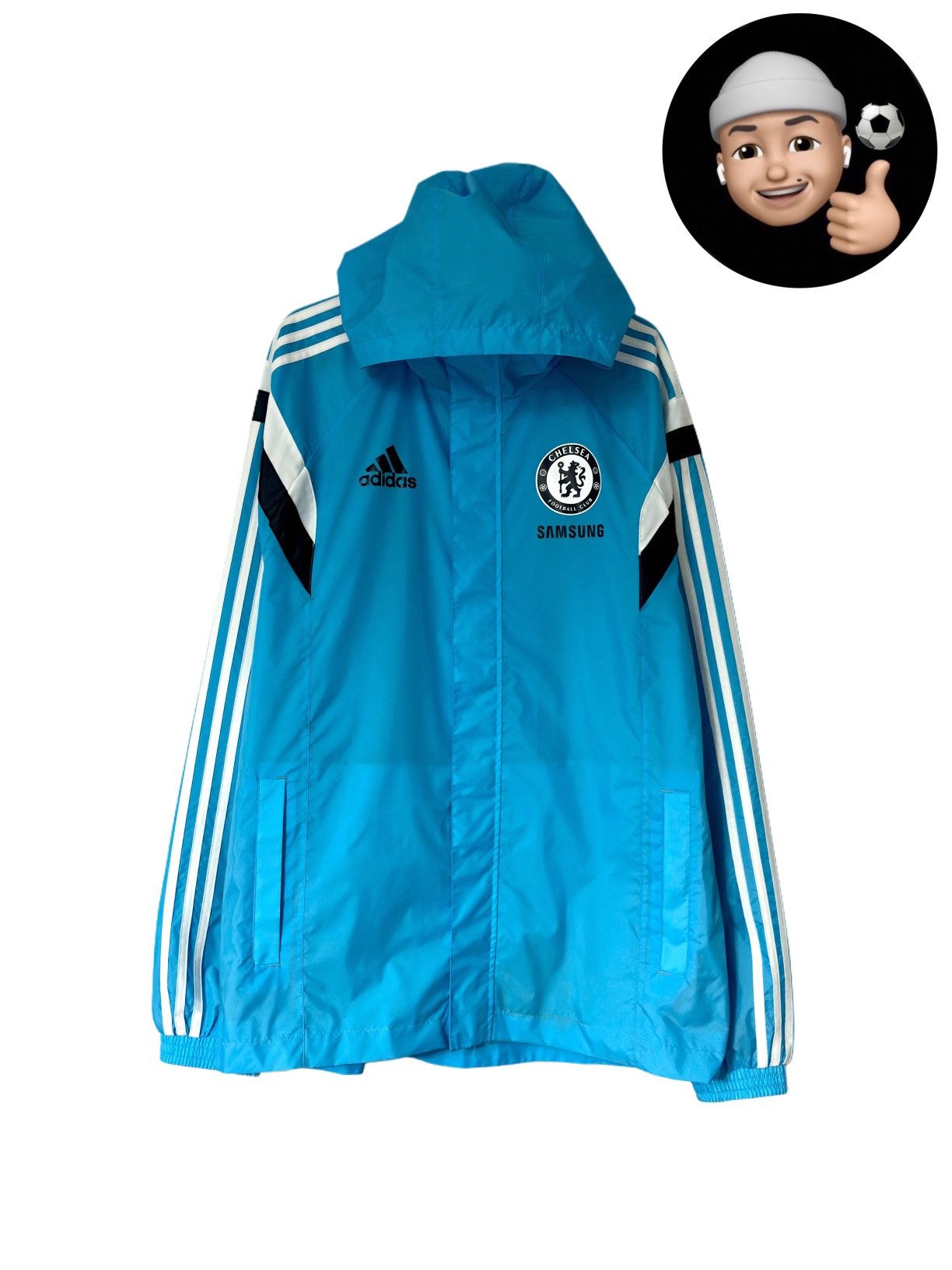 Adidas 2014 Chelsea London Training Essentials Zip Soccer Jacket FC Size US M / EU 48-50 / 2 - 1 Thumbnail