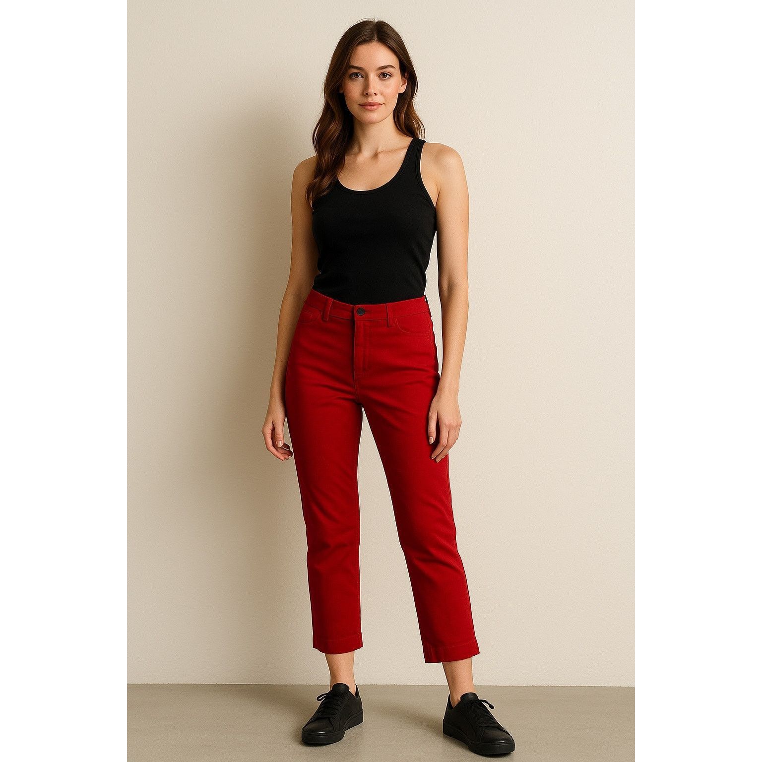 Gap Classic Russian Red Slim City Crop Pants Gap Size 8R Size 30" / US 8 / IT 44 - 1 Thumbnail