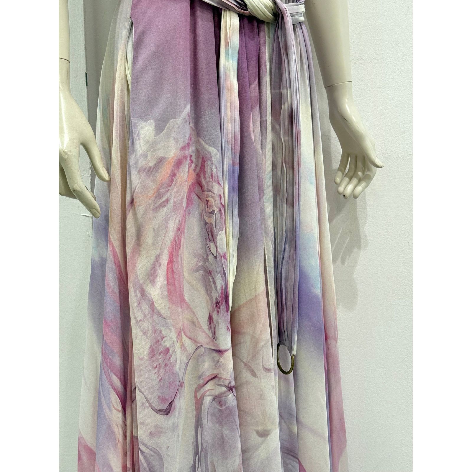 Roberto Cavalli 2010s Roberto Cavalli marble print maxi dress Size M / US 6-8 / IT 42-44 - 5 Thumbnail