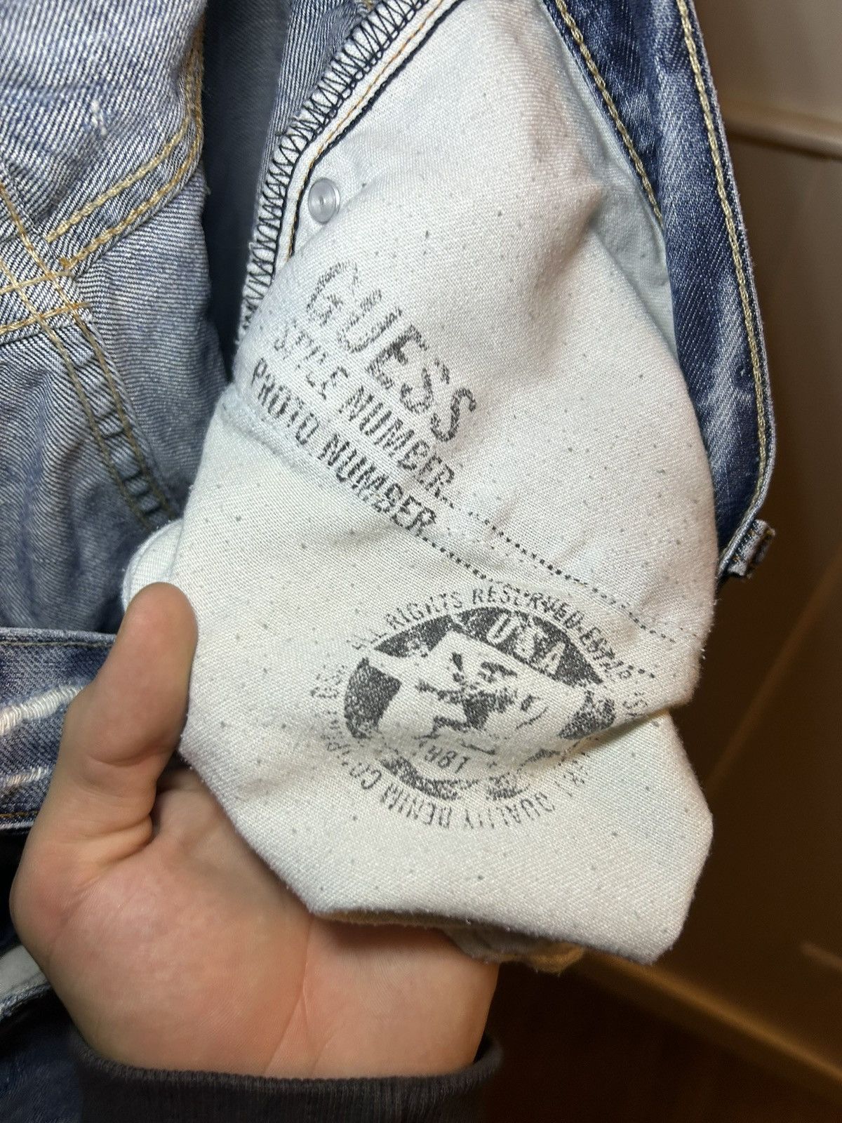 Guess Vintage Guess Jeans USA distressed bootcut jeans Size US 33 - 16 Thumbnail
