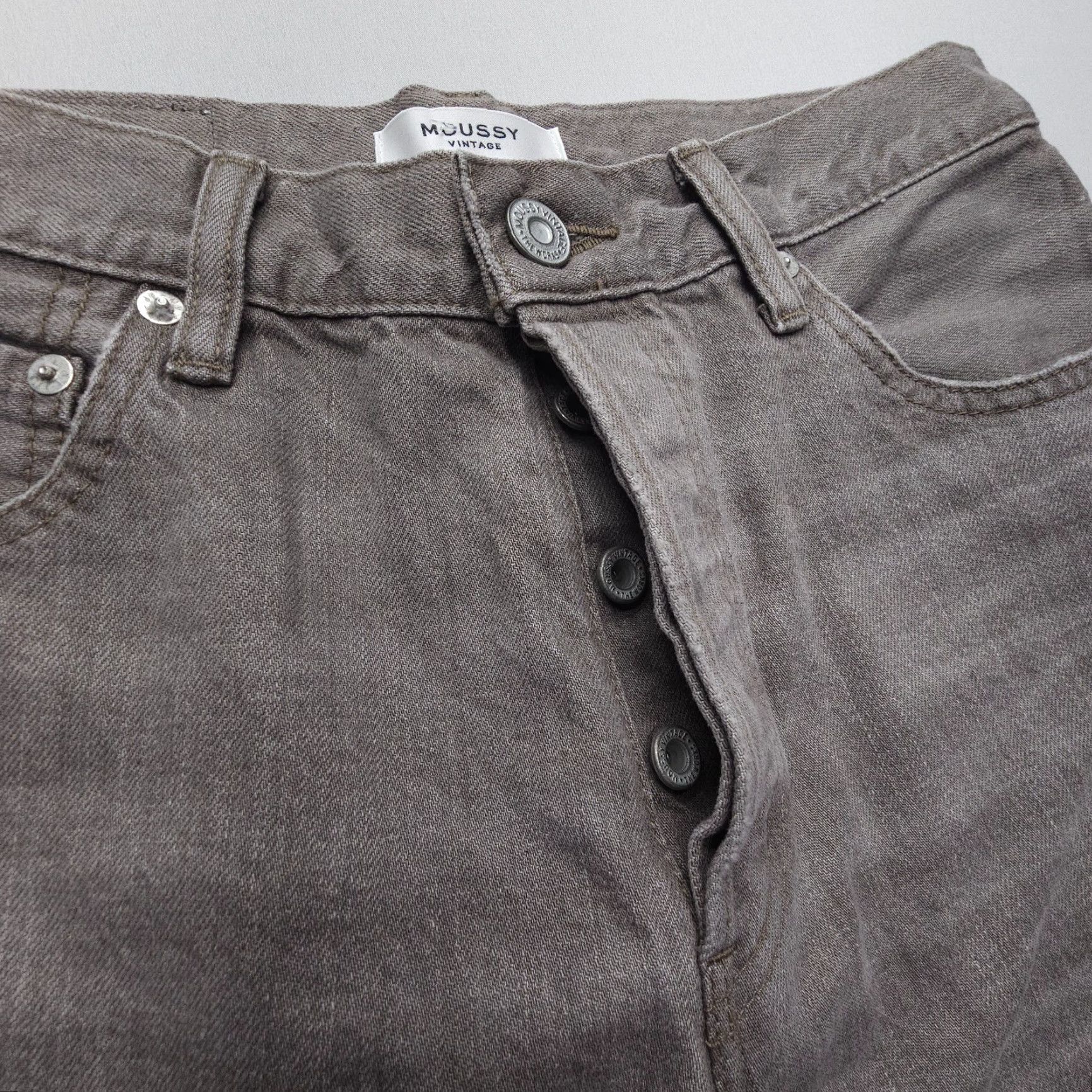 MOUSSY Moussy Vintage Jeans City 5-Pocket Regular Fit Brown Denim Women's 25 Inseam 29" Size 42" / US 20 - 6 Thumbnail