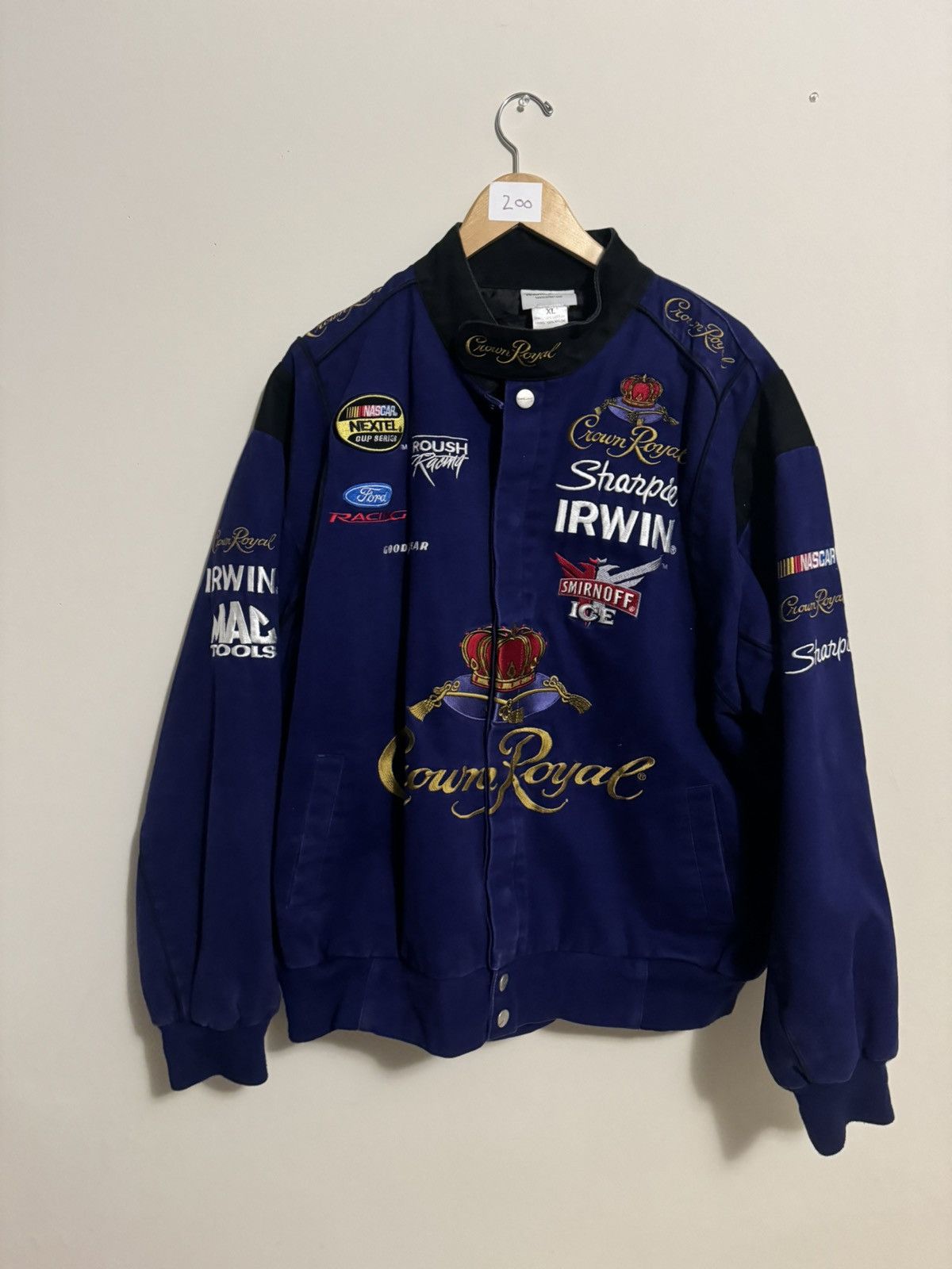 image of Jeff Hamilton x Nascar Vintage Nascar Jacket in Purple, Men's (Size XL)