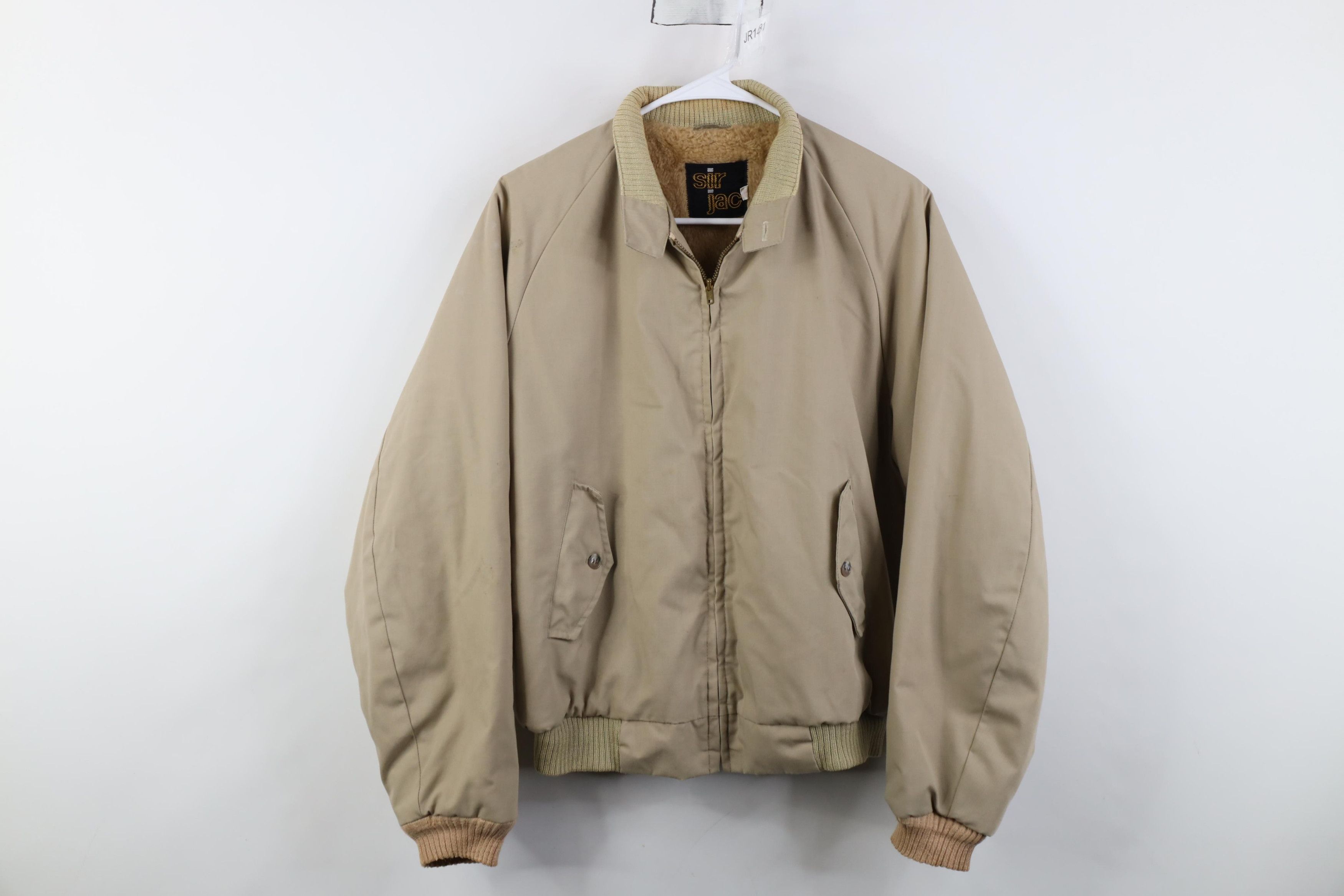 Vintage Vintage 70s Streetwear Fleece Lined Bomber Jacket Beige USA Size US XXL / EU 58 / 5 - 1 Thumbnail