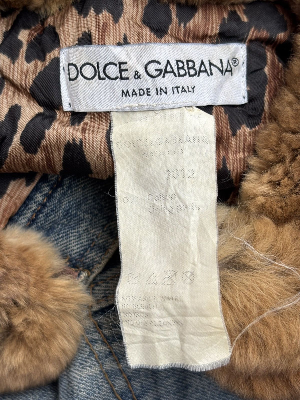 Dolce & Gabbana AW01 Fur Denim Jacket Size S / US 4 / IT 40 - 4 Thumbnail