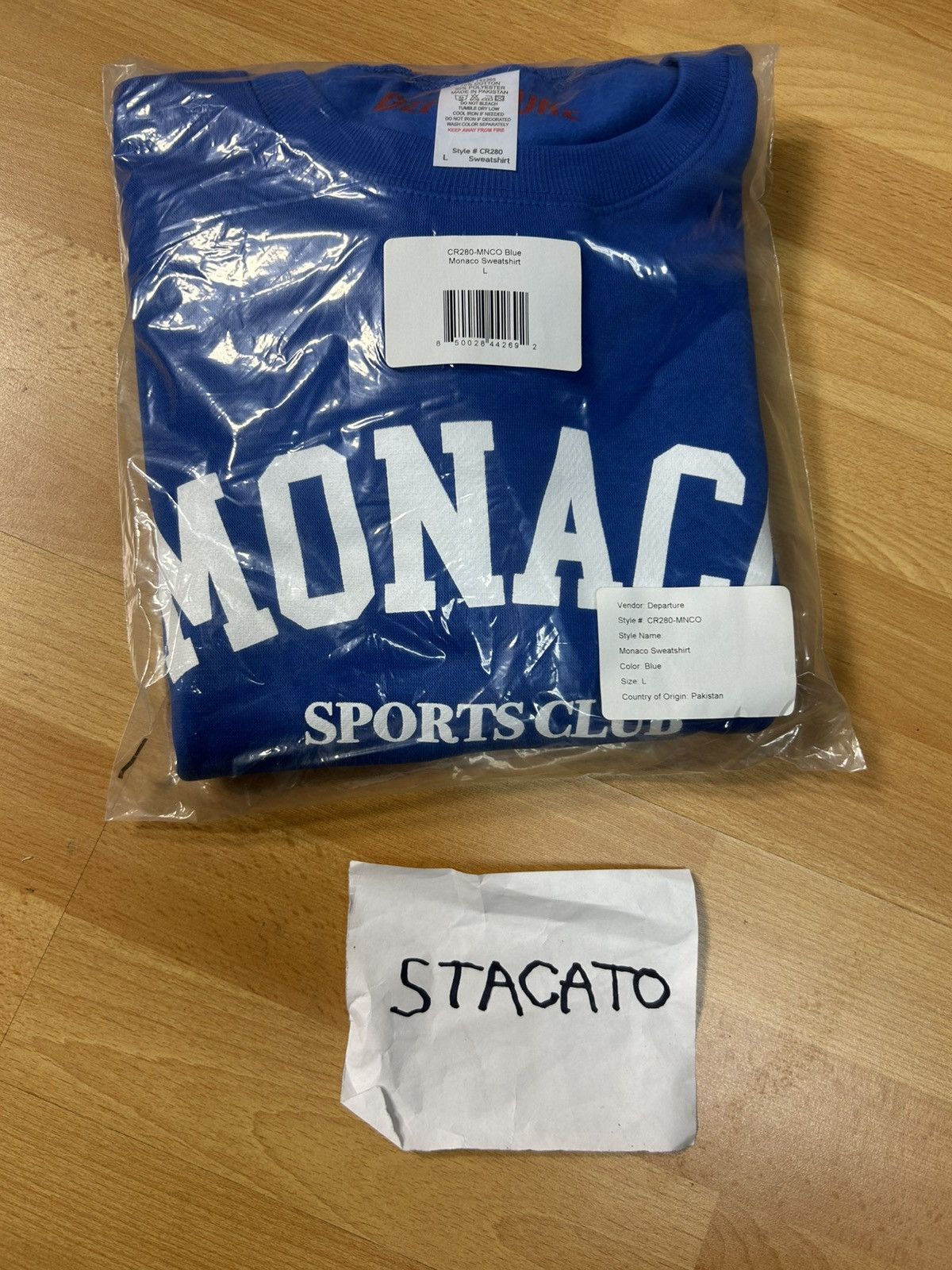 Other × Vintage Departure Monaco Crewneck Blue Large Size US L / EU 52-54 / 3 - 2 Thumbnail