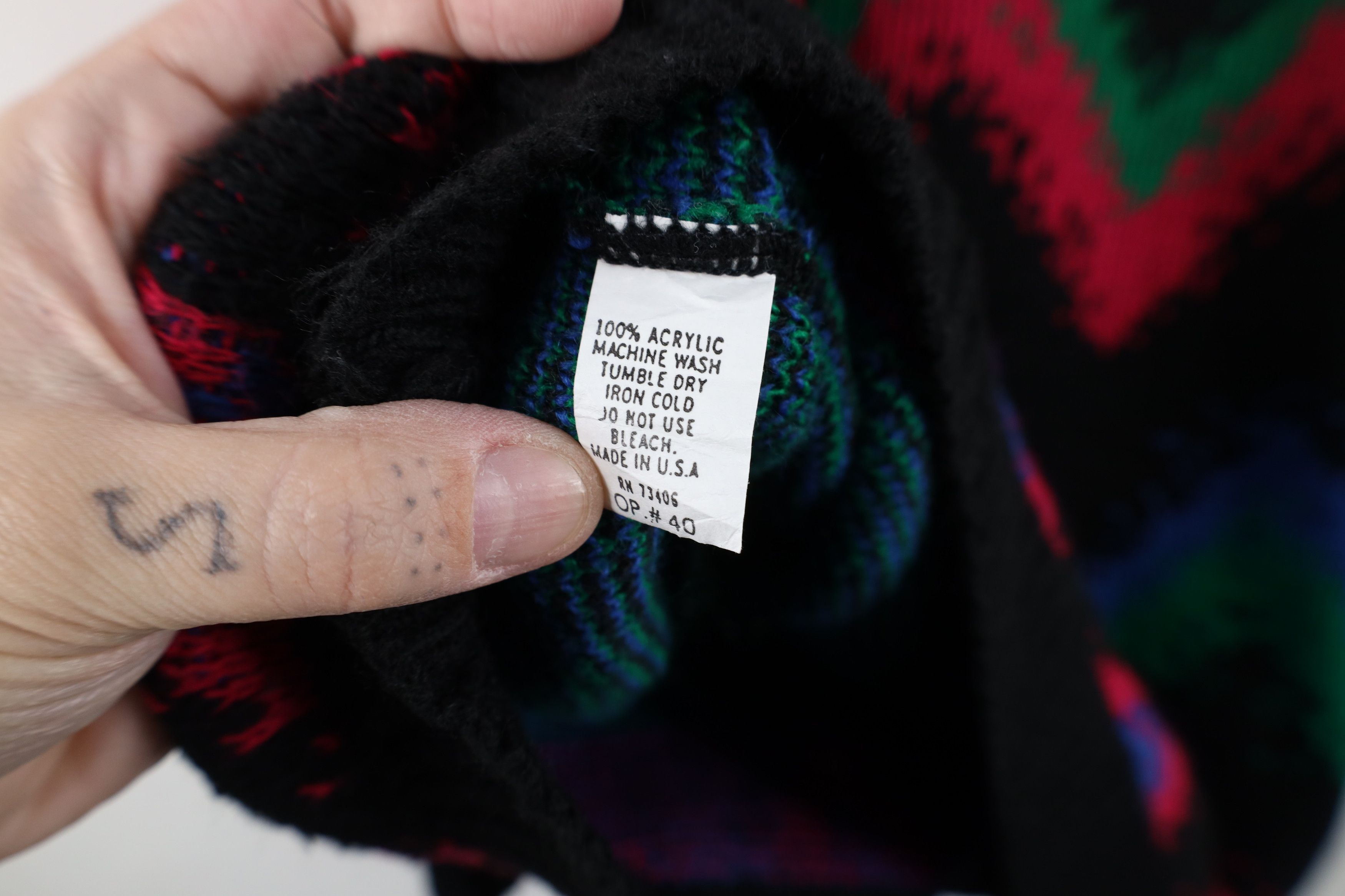 Vintage Vintage 90s Streetwear Rainbow Knit Crewneck Sweater USA Size XXL / US 16-18 / IT 52-54 - 7 Thumbnail