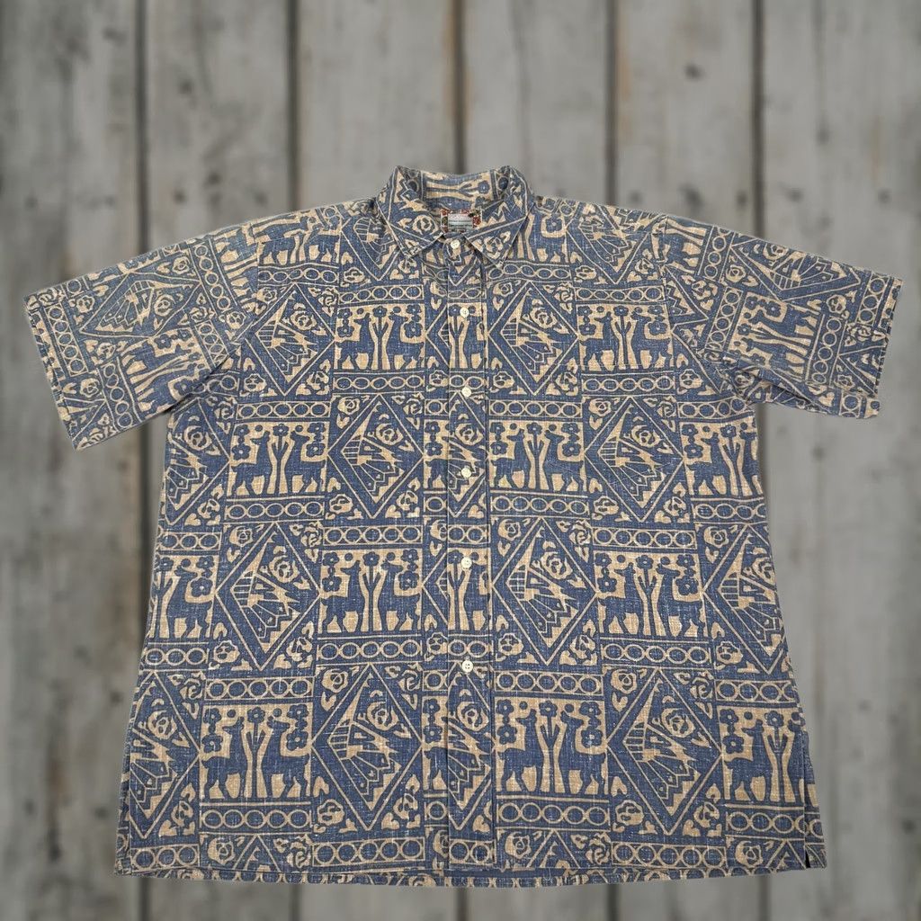 Reyn Spooner Reyn Spooner Shirt Mens Large Blue Hawaiian Button Up Commemorative Classics 90s Size US L / EU 52-54 / 3 - 1 Thumbnail