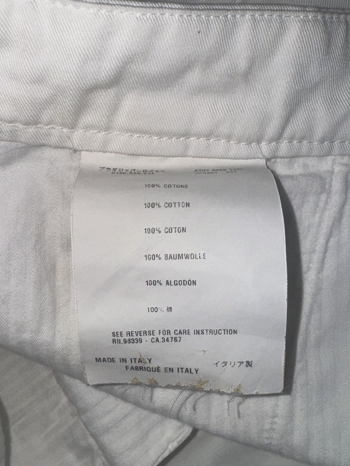 Prada vintage prada made italy 100% cotton white pants 36x29 m Size US 36 / EU 52 - 14 Thumbnail