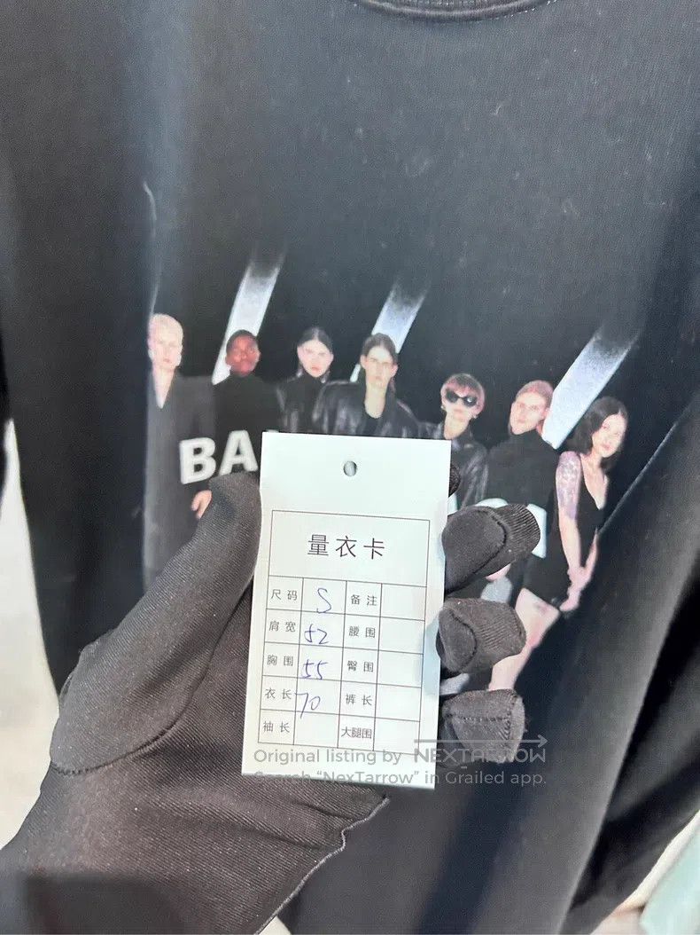 Balenciaga Balenciaga Black designer portrait band electro-acoustic s Size S / US 4 / IT 40 - 4 Thumbnail