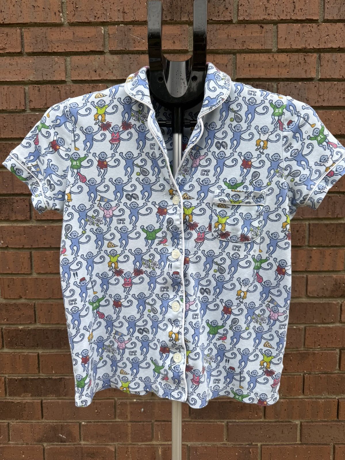 Other Roller Rabbit CT Greenwich Monkey Polo Pajama Top Limited Size S / US 4 / IT 40 - 2 Thumbnail