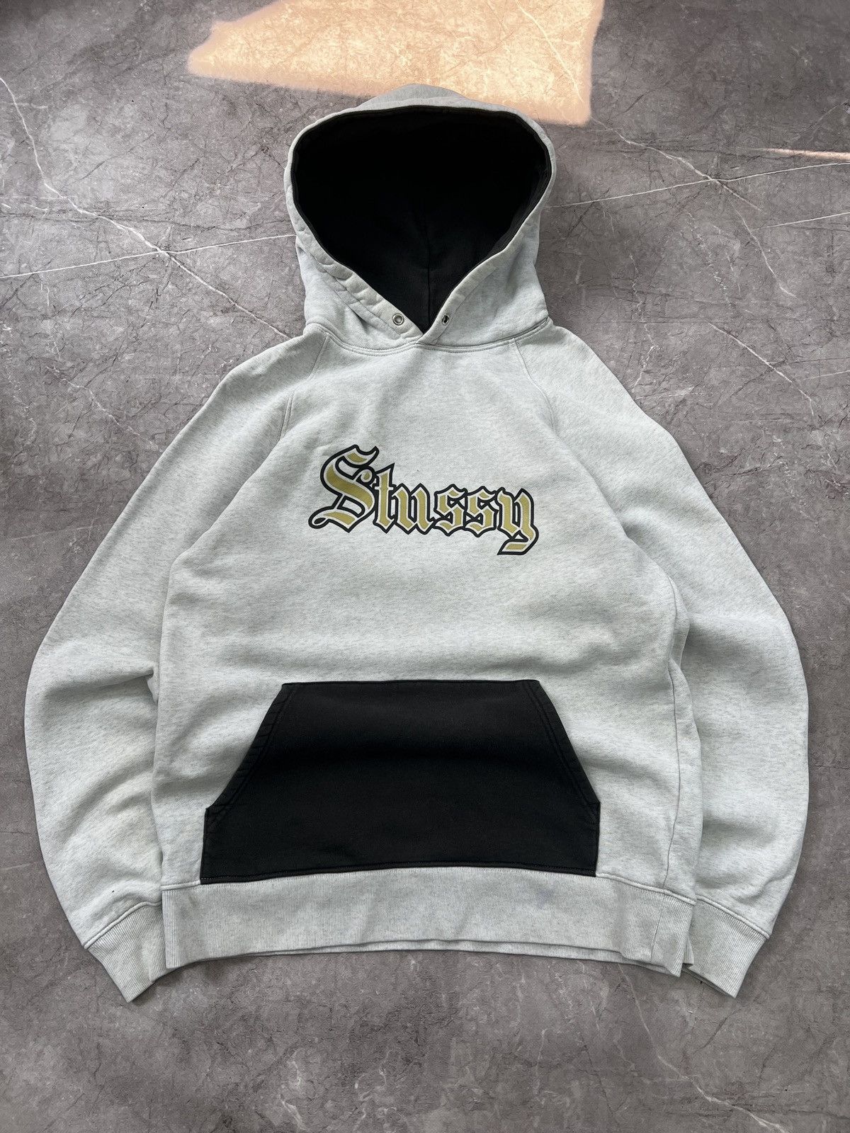 Stussy × Vintage Vintage 90s big logo stussy boxy hoodie y2k hype Size US M / EU 48-50 / 2 - 1 Thumbnail