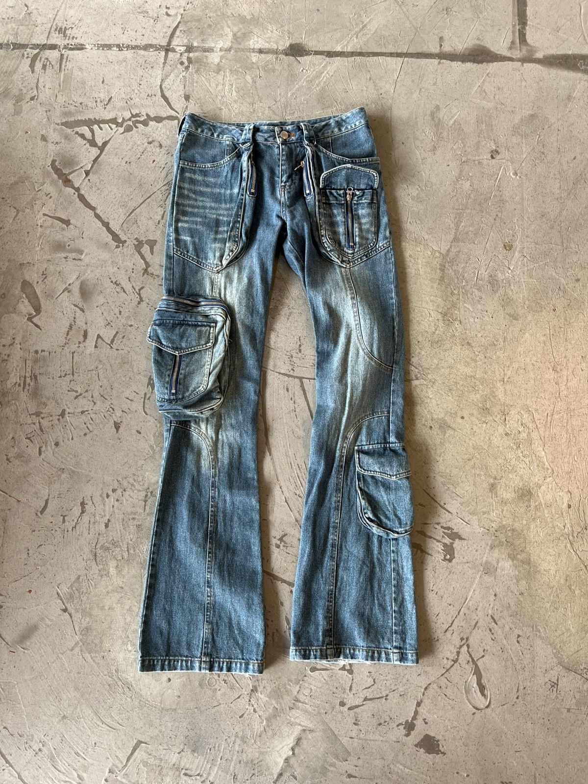 Japanese Brand LAV cargo flared leg jeans with style LGB,if six was nine Size US 32 / EU 48 - 13 Thumbnail
