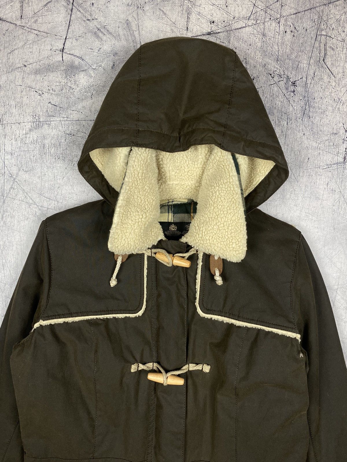 Barbour Vintage Barbour Uplands Duffle Wax Tartan Coat Jacket Size M / US 6-8 / IT 42-44 - 9 Thumbnail
