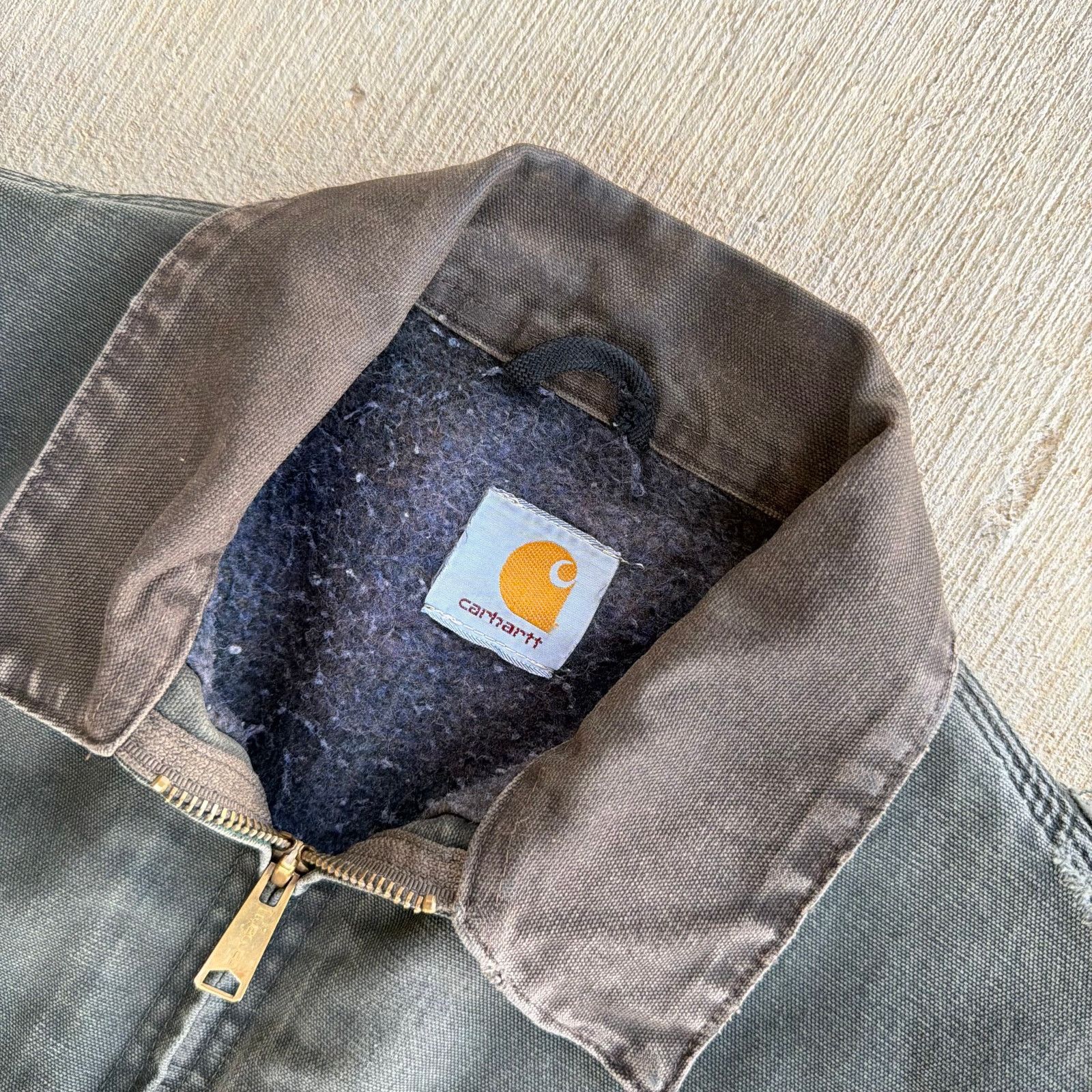 Carhartt × Vintage Carhartt faded MOS green Detroit work wear jacket Size US XL / EU 56 / 4 - 5 Thumbnail