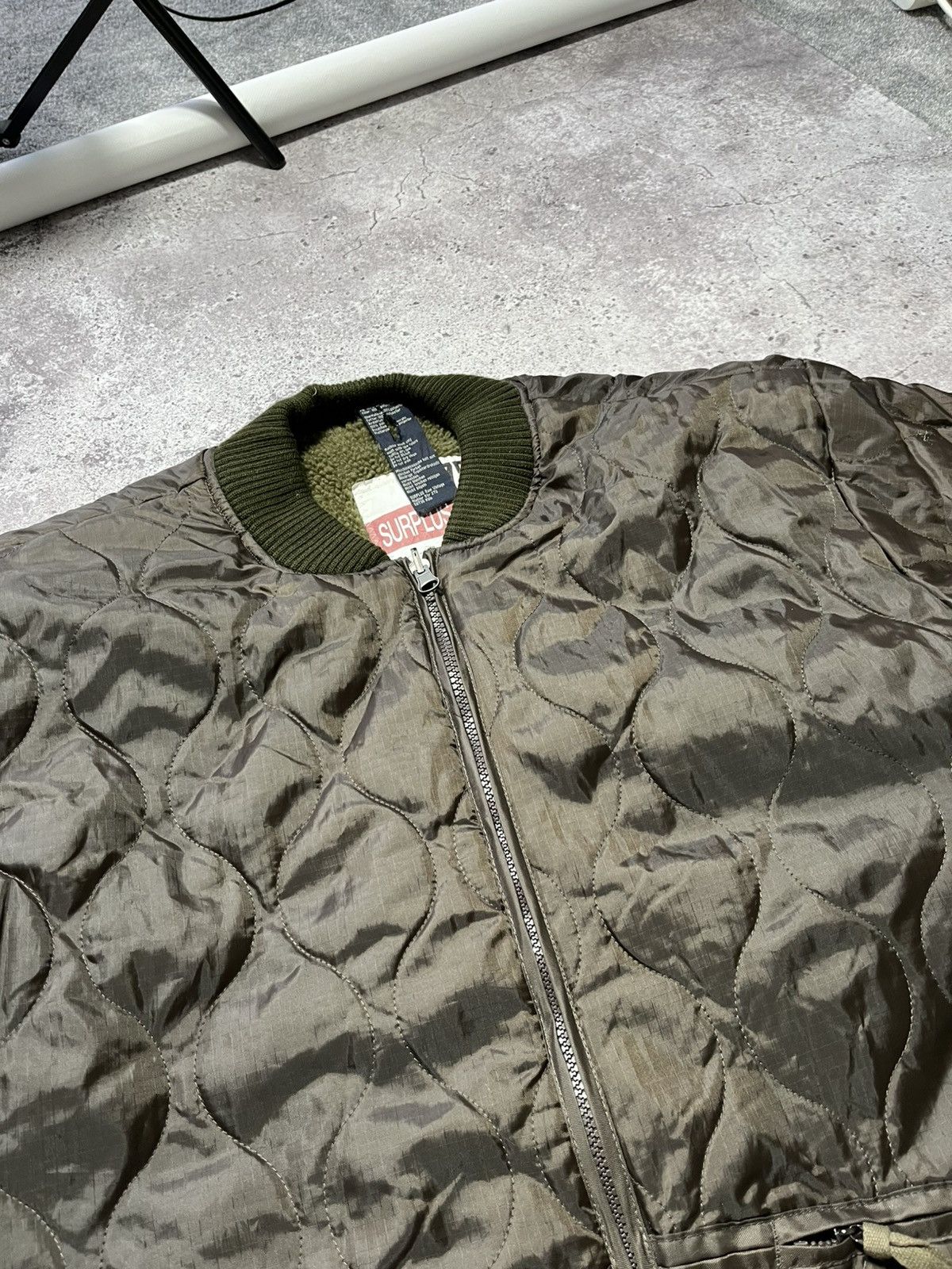 Surplus Research Vintage SURPLUS TEX Quiled Army Sherpa bomber jacket Size US XXL / EU 58 / 5 - 4 Thumbnail