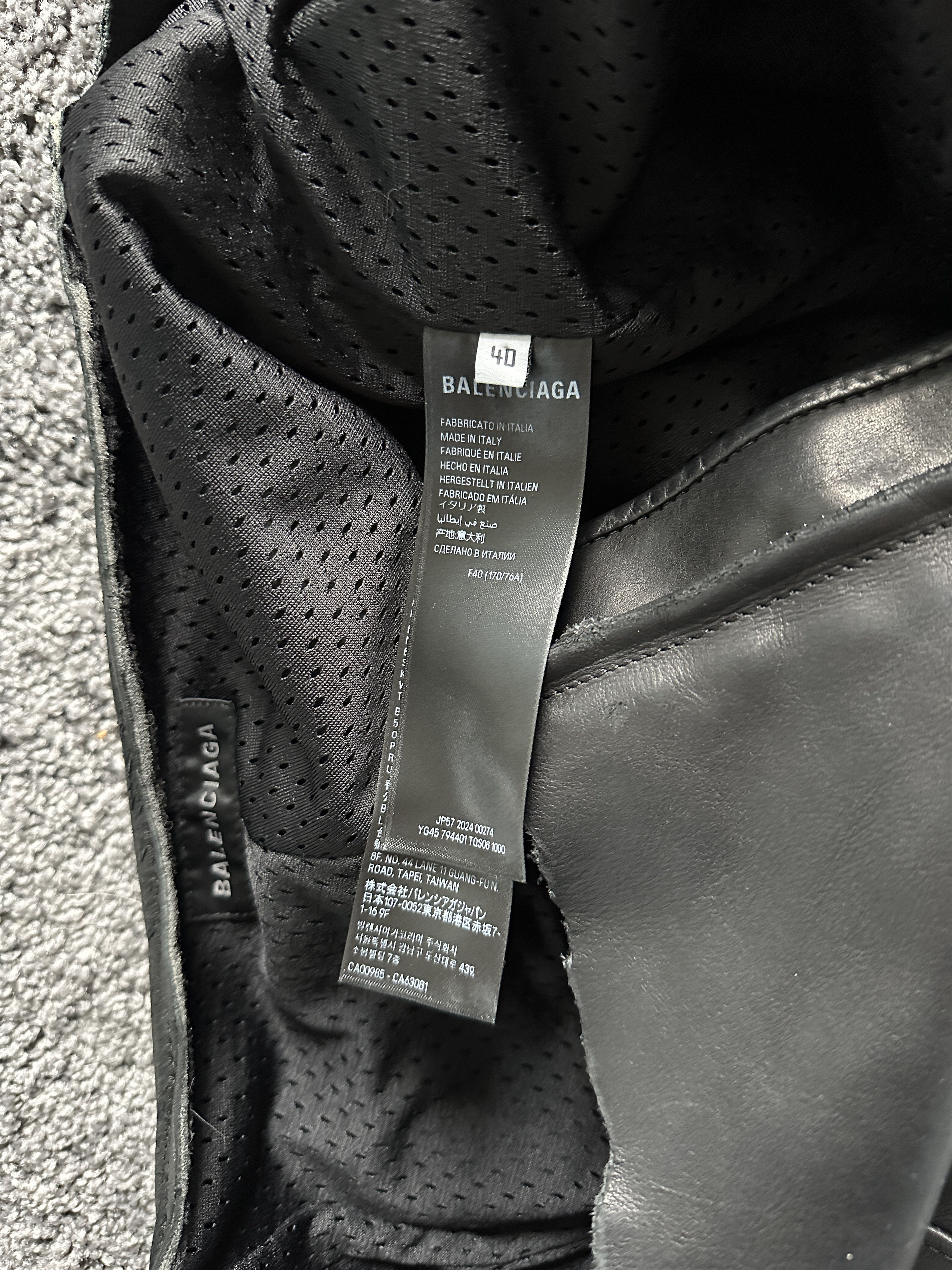 Balenciaga Balenciaga Black Low Waist Biker Leather Pants Size US 32 / EU 48 - 4 Thumbnail