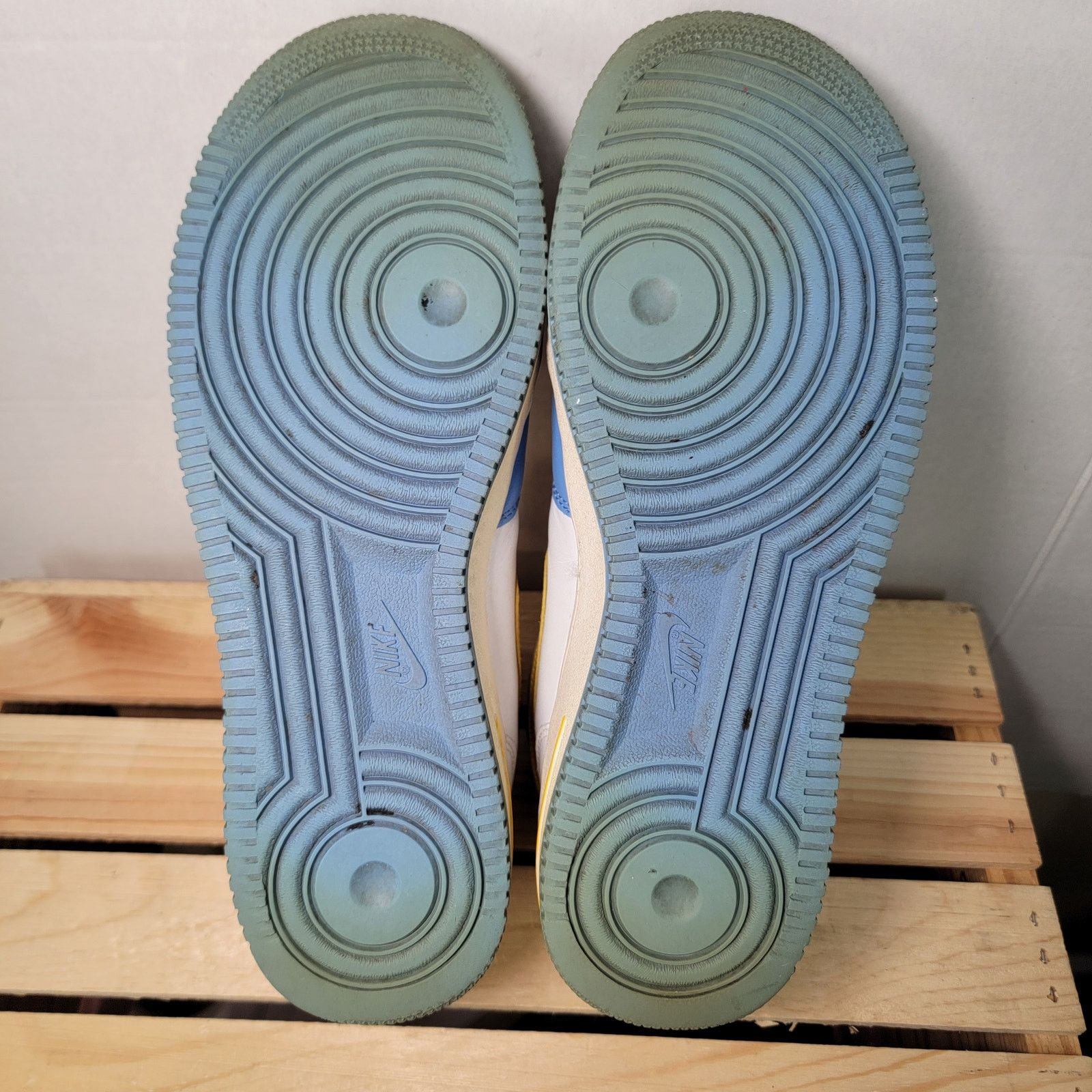 Nike Nike Air Force One Mid Legend Blue Maize Hi-Top - Size 10.5 Size US 10.5 / EU 43-44 - 5 Thumbnail