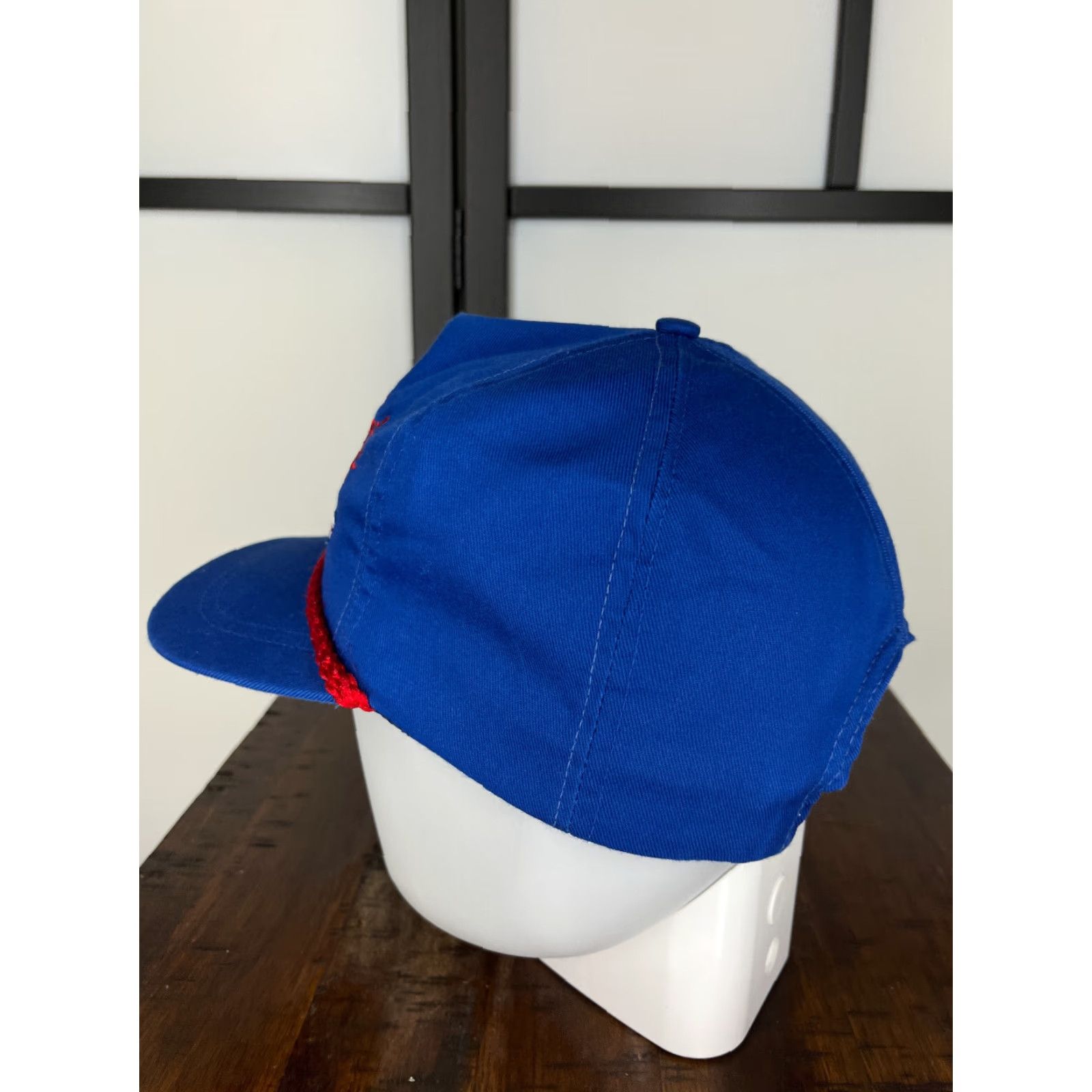 Vintage VINTAGE Classic Sportswear Hat Cap Strap Back Mens One Size Blue Cotton Twill Adjustable Baseball Cap Size ONE SIZE - 5 Thumbnail