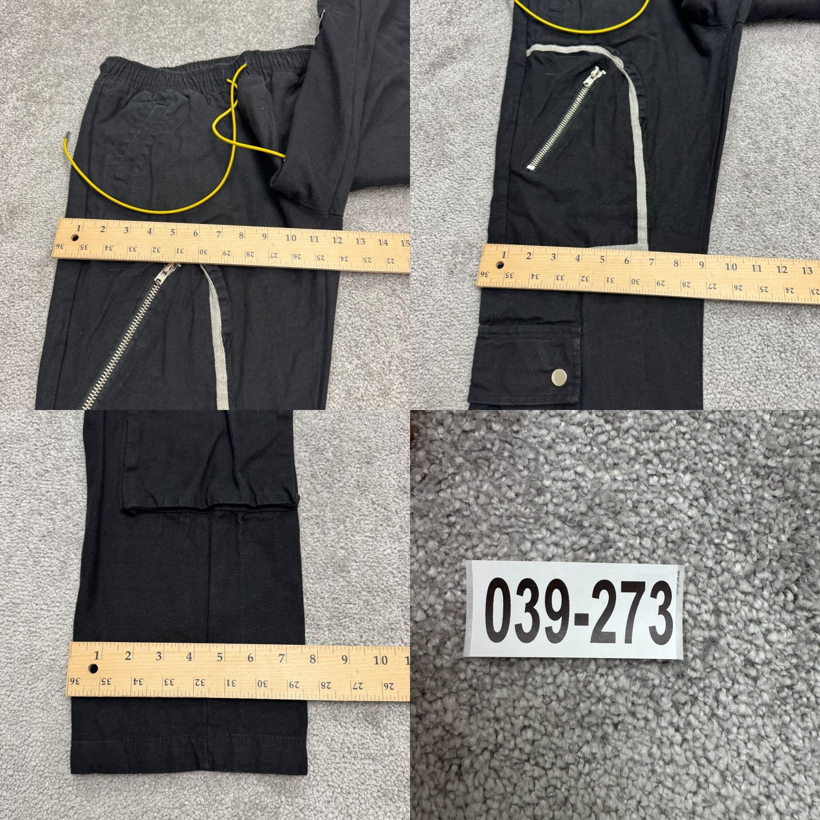 MNML MNML Cargo Tactical Utility Pants Men XL Black Contrast Piping Yellow Drawstring Size US 36 / EU 52 - 9 Thumbnail