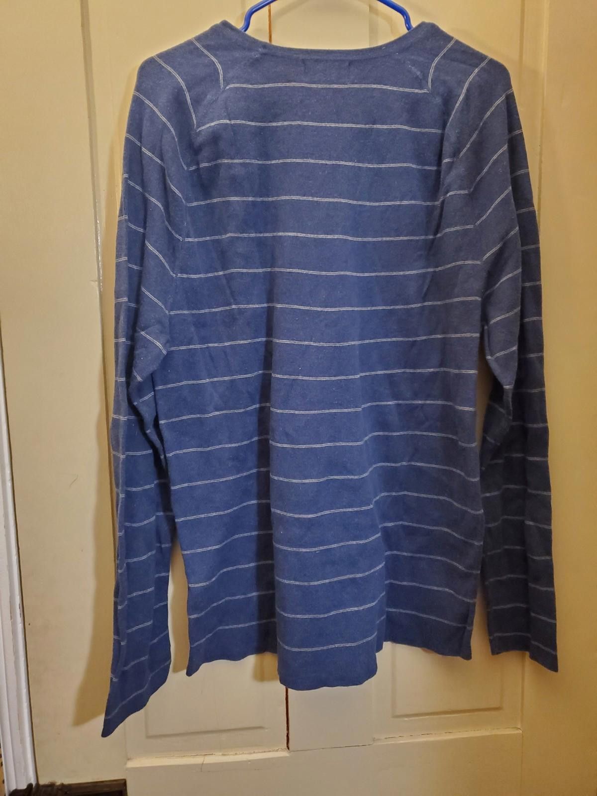 Banana Republic Banana Republic Men's CrewNeck Sweater Striped Blue xl Size US XL / EU 56 / 4 - 4 Thumbnail