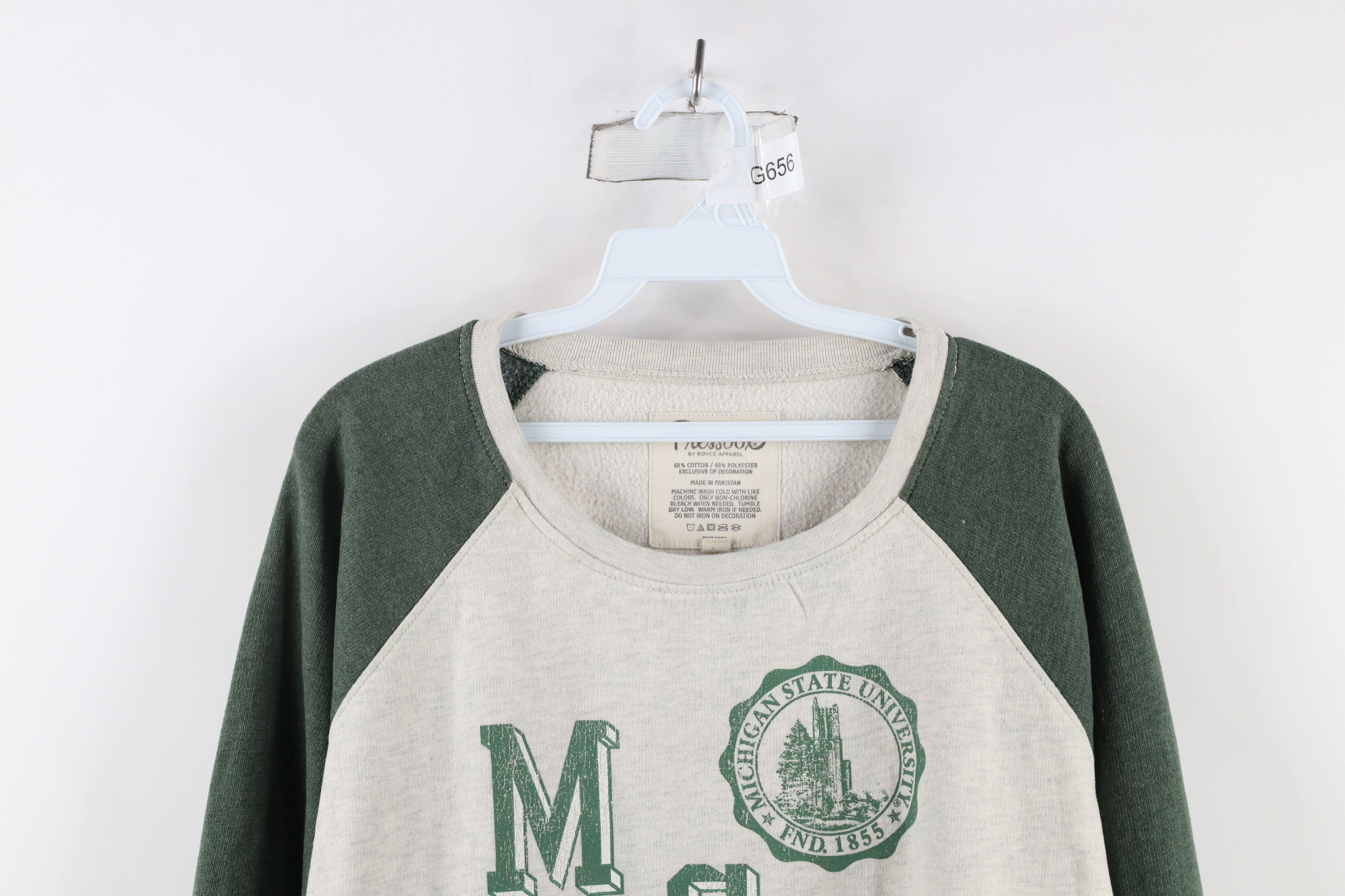 Vintage Retro Out Michigan State University Crewneck Sweatshirt Size US XL / EU 56 / 4 - 2 Thumbnail