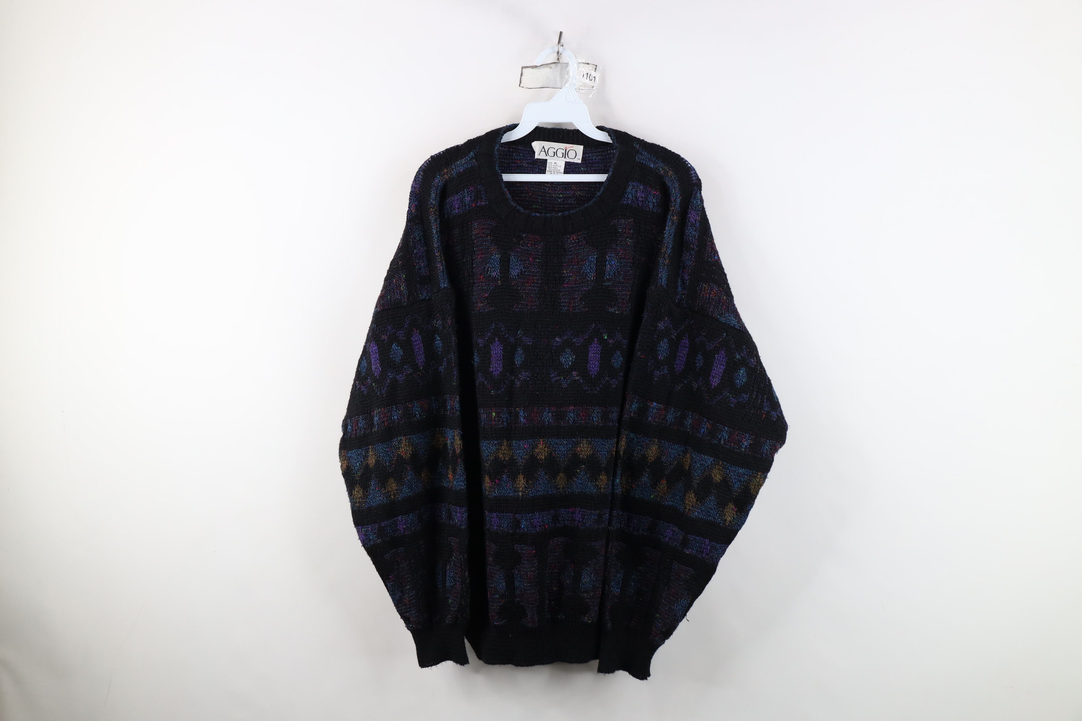 Vintage Vintage 90s Coogi Style Rainbow Wool Blend Knit Sweater Size US XL / EU 56 / 4 - 1 Thumbnail