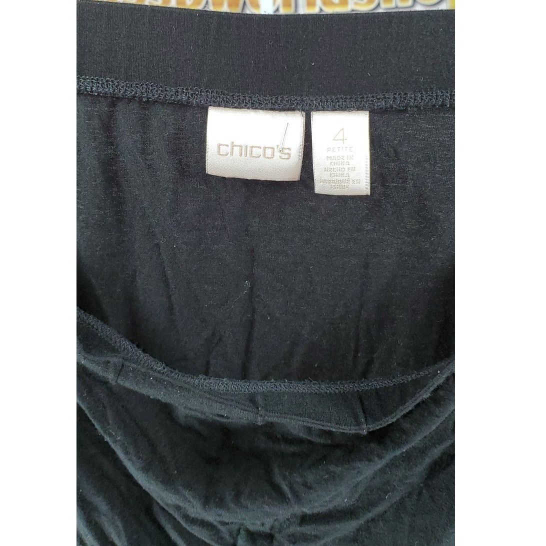 Chicos Chico’s Black Knit Skirt – Petite 4 Fits US 20 XXL Size 42" / US 20 - 4 Thumbnail
