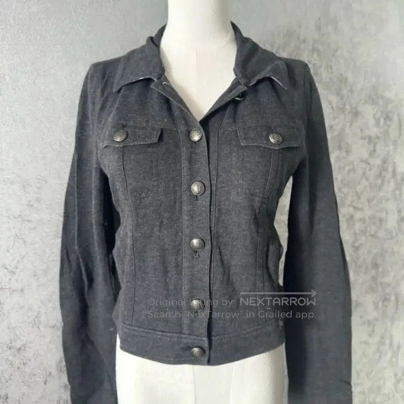 Burberry Gray Cotton-Blend Long Sleeve Cardigan.