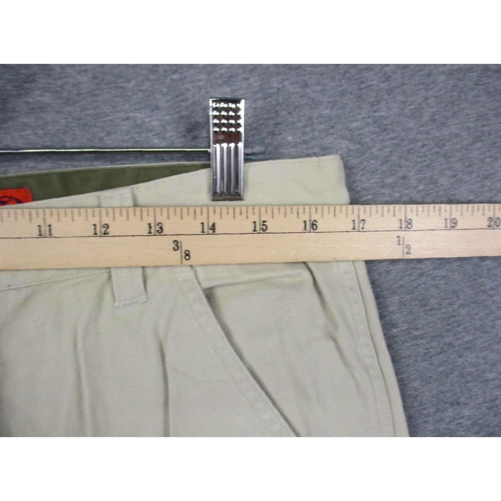Vintage Plugg Jeans Cargo Pants Mens 34x32 Baggy Stone Beige NWT 90s Logo Cargo Pocket Relaxed Straight Pants Mens Size US 34 / EU 50 - 6 Thumbnail