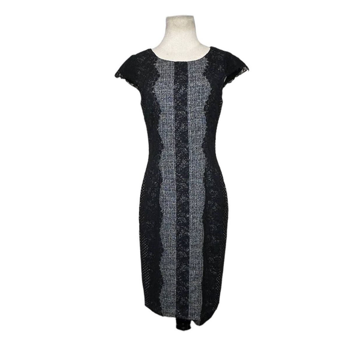 Betsey Johnson Betsey Johnson Gray Black Lace Sheath Dress size 2 Size XS / US 0-2 / IT 36-38 - 5 Thumbnail