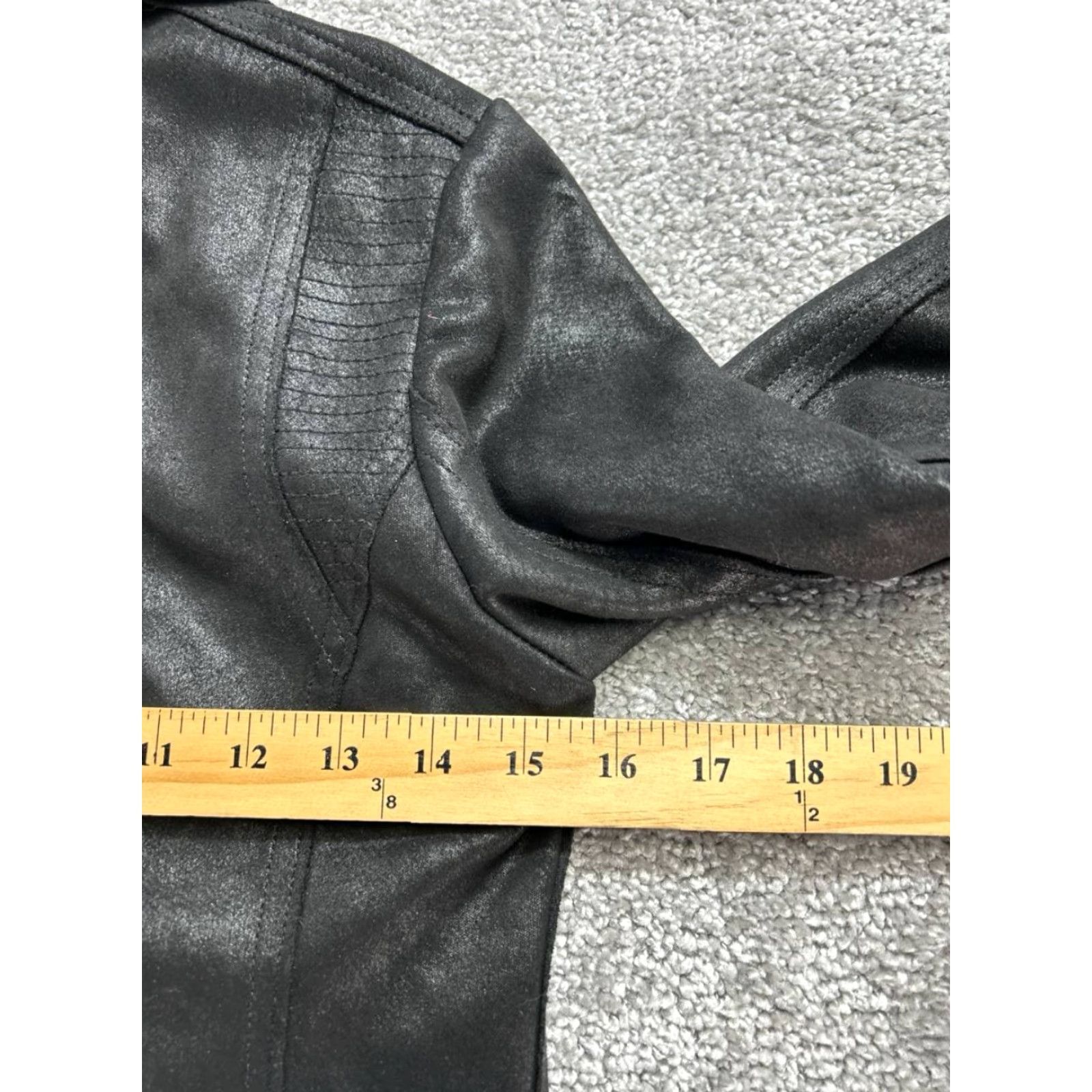 Vintage Evereve Marren Moto Jacket Womens XS Black Faux Leather Asymmetrical Zip Casual Size XS / US 0-2 / IT 36-38 - 6 Thumbnail
