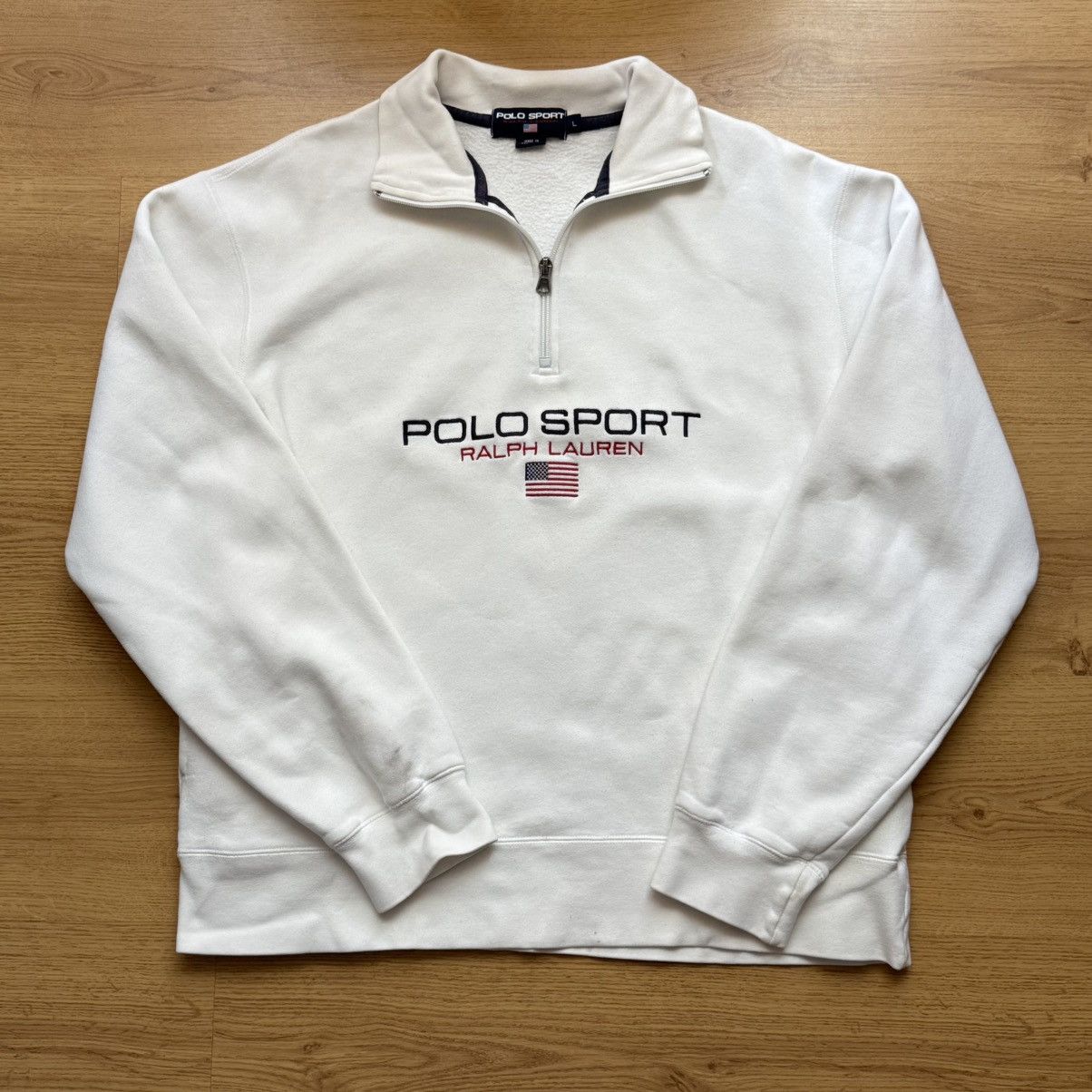 Polo Ralph Lauren Vintage Polo Sport Big Logo Pullover Jumper Sweatshirt Size US L / EU 52-54 / 3 - 1 Thumbnail
