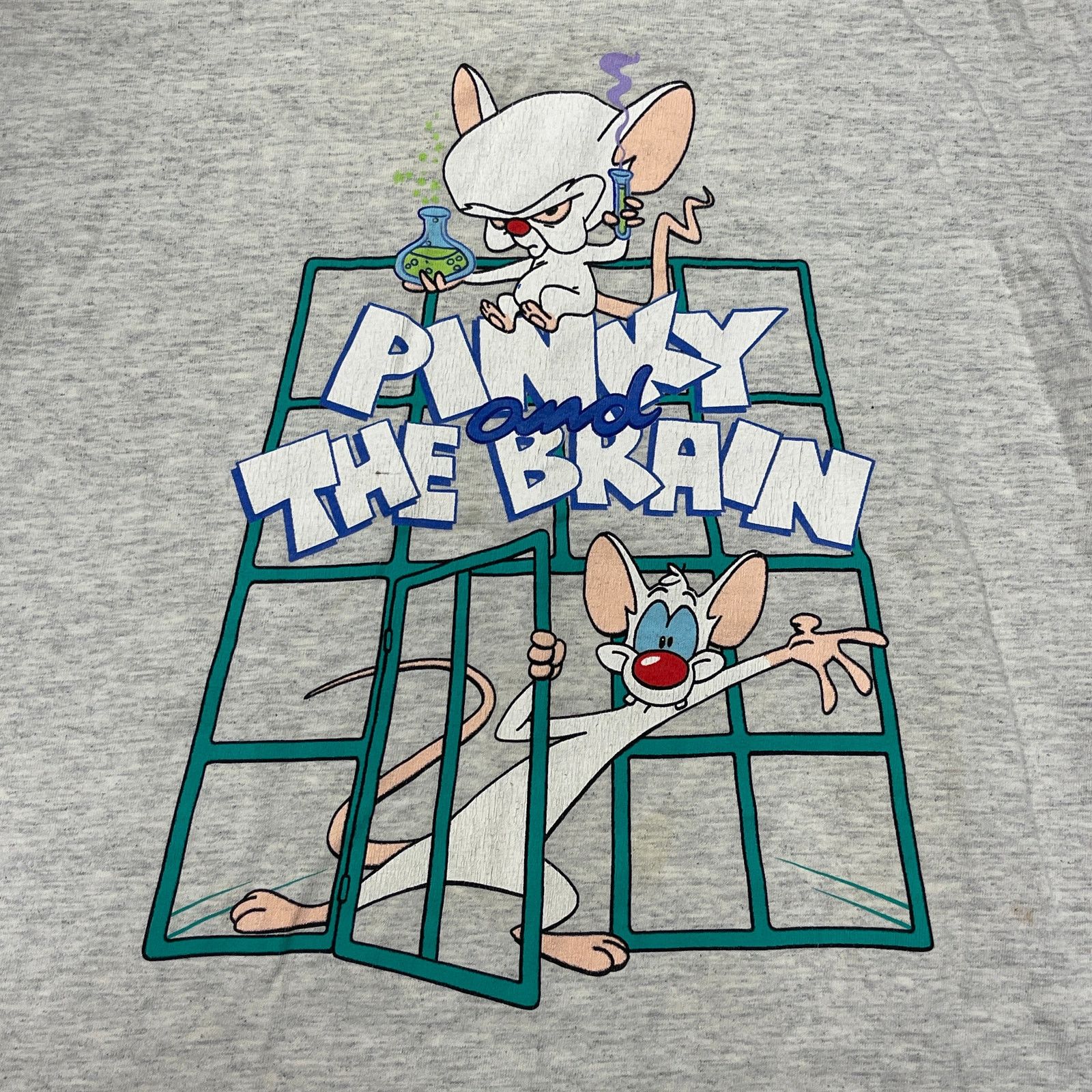 Vintage 1993 Pinky The Brain Animaniacs Tee Size Medium