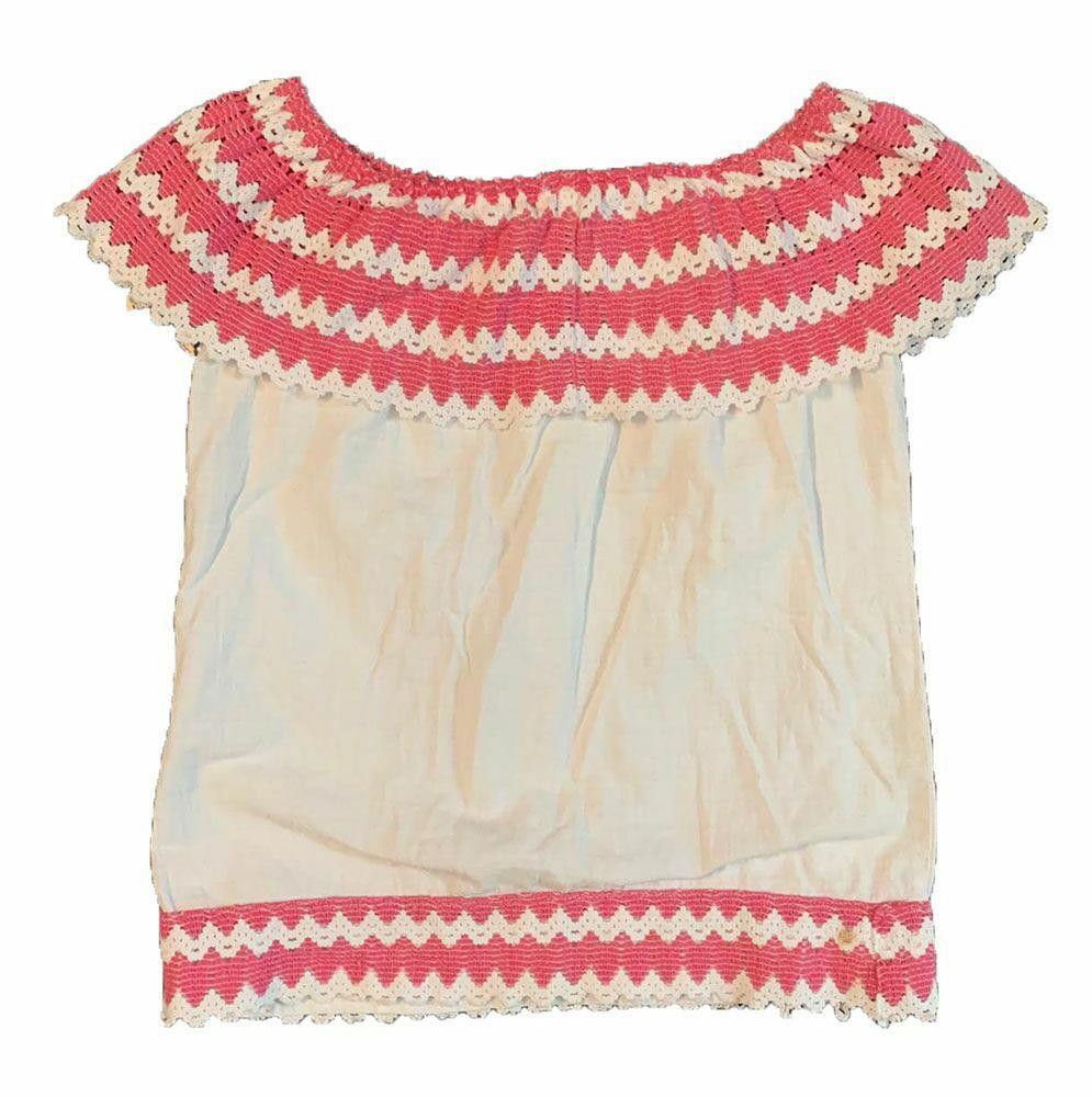 Designer Pre Owned White Hand Made Blouse M Size M / US 6-8 / IT 42-44 - 2 Thumbnail