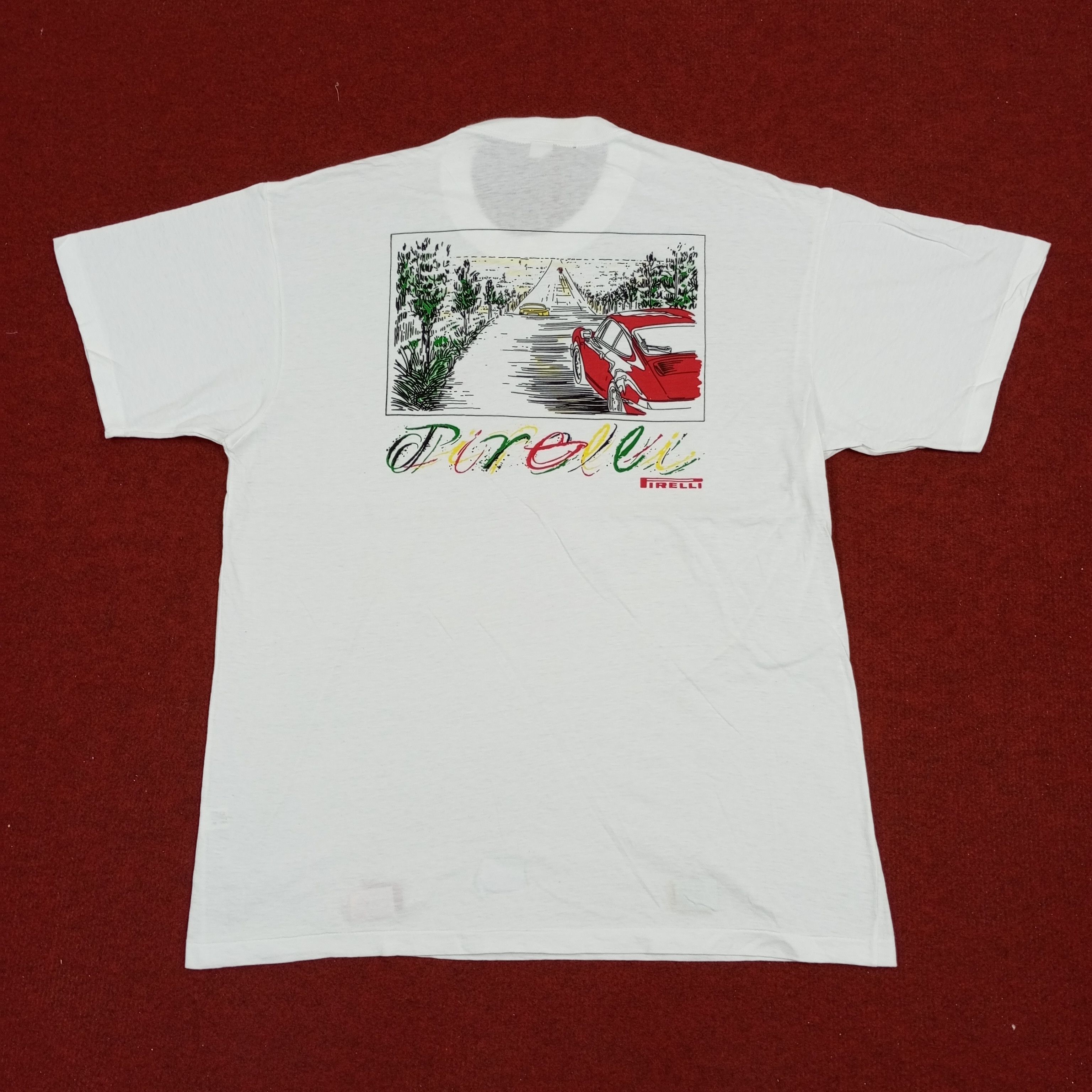 Pirelli × Vintage Pirelli Backprint Design Art Style Tshirt Size US M / EU 48-50 / 2 - 1 Thumbnail