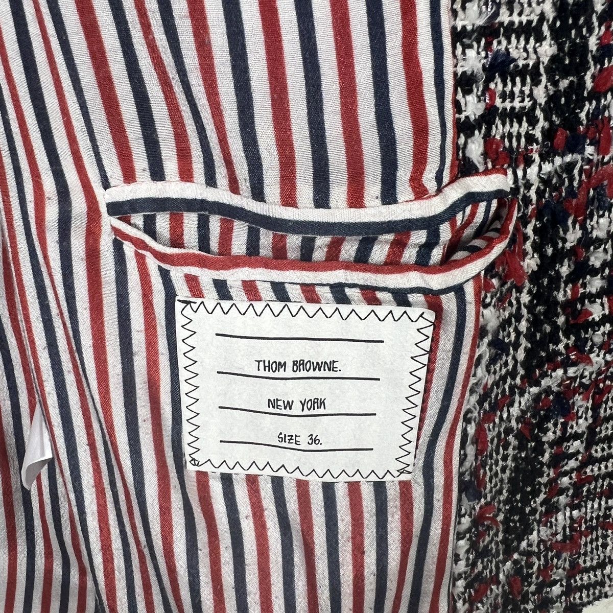 Thom Browne Thom Browne Red Prince of Wales Tweed Sack Blazer Size 36 Size US S / EU 44-46 / 1 - 19 Thumbnail