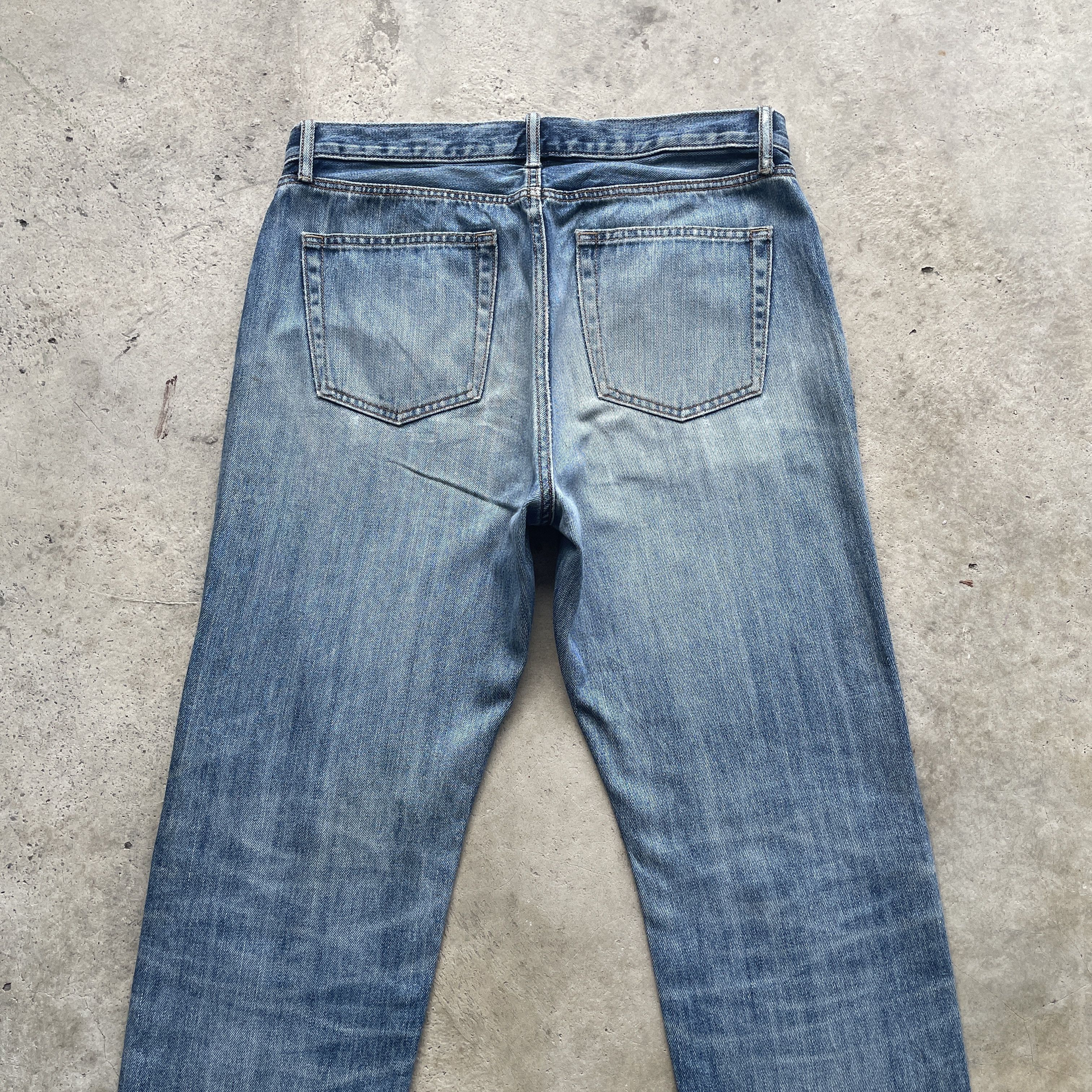 Japanese Brand VINTAGE JAPAN JEANS DISTRESS FADED RIPPED DENIM PANTS W33x31 Size US 33 - 8 Thumbnail