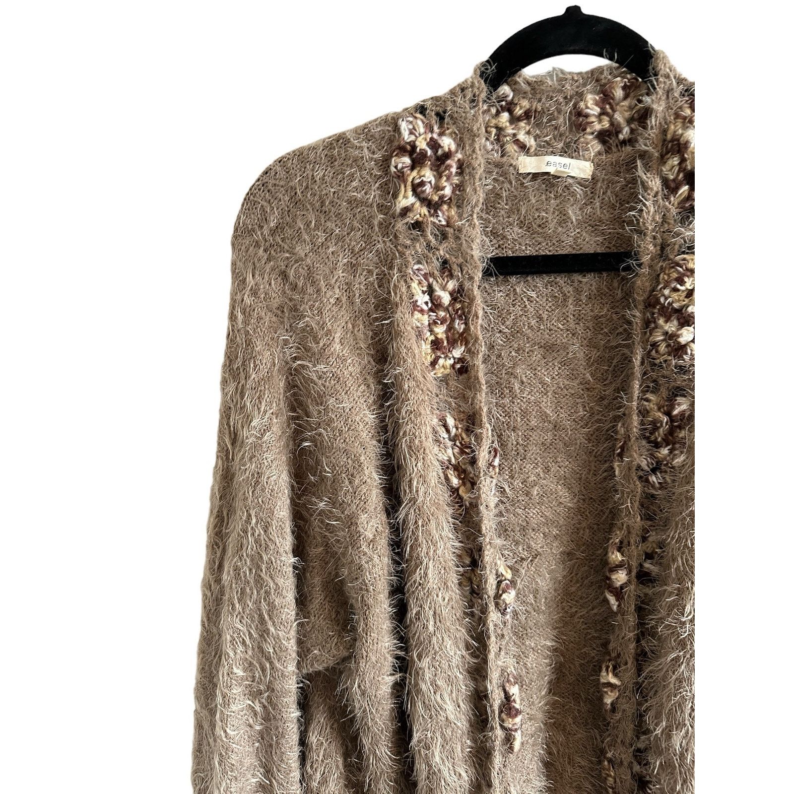 Other Easel Womens Small/Medium Long Sleeve Brown Knitted Cardigan Size S / US 4 / IT 40 - 4 Thumbnail