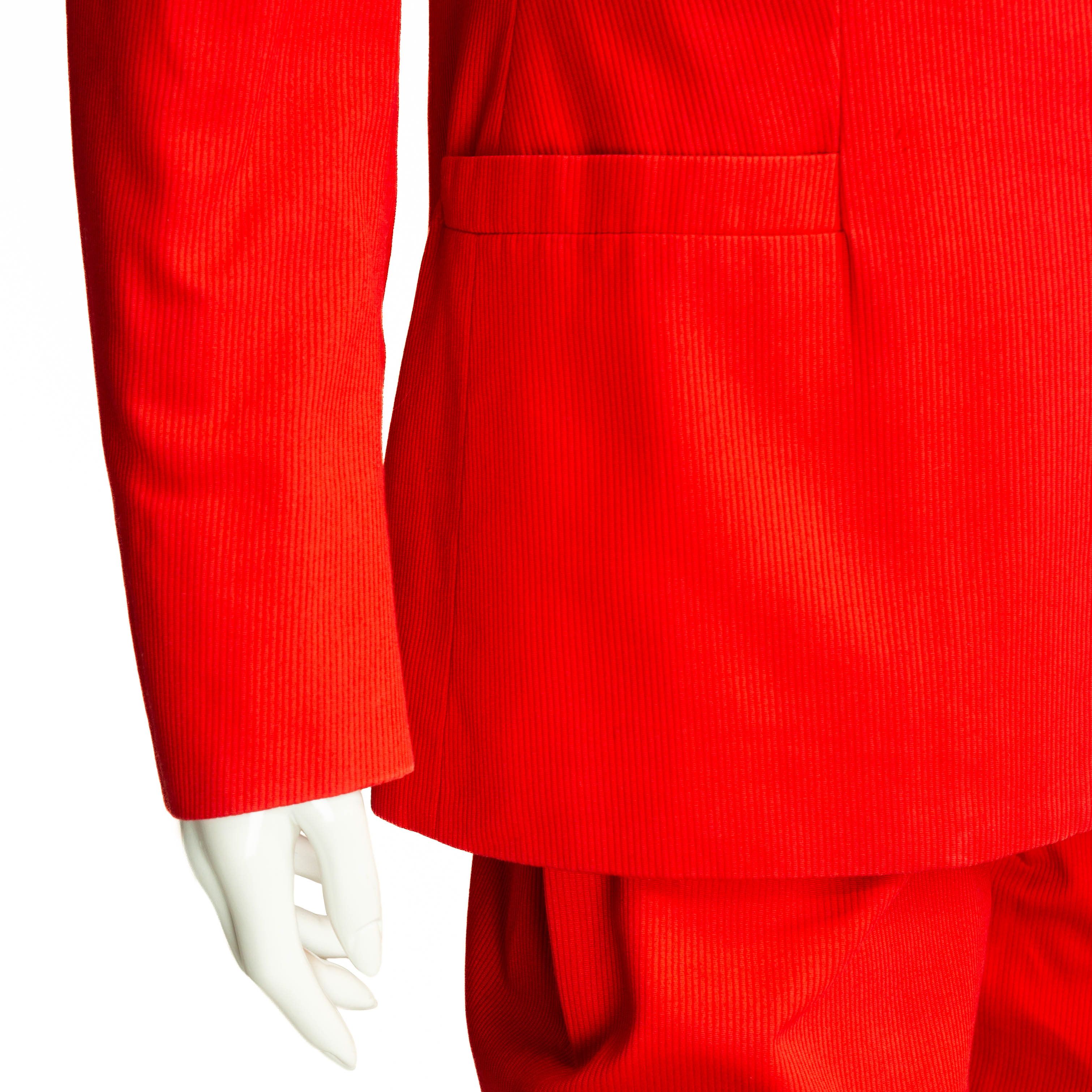 Versace × Versus VERSUS Gianni Versace Red Set Blazer Pants Vintage 90s 00s Size S / US 4 / IT 40 - 5 Thumbnail