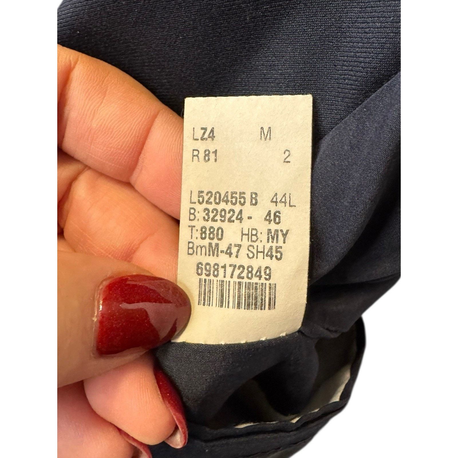 Lauren Ralph Lauren Ralph Lauren 44L Wool Navy Blue Two Button Sport Coat Blazer Size 44L - 8 Thumbnail