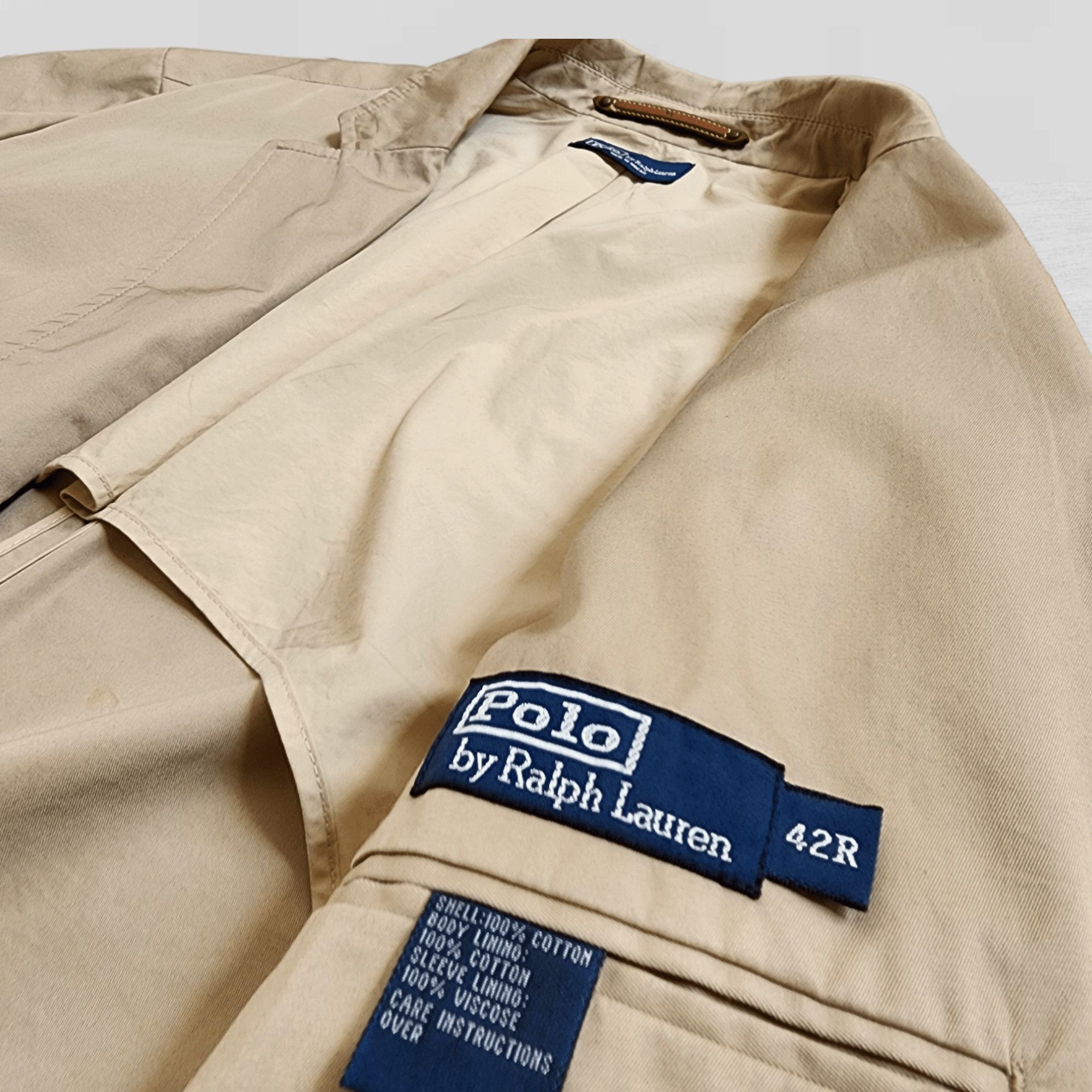 Polo Ralph Lauren ESSENTIAL BLAZER POLO RALPH LAUREN BEIGE 42R-FASHIONELLA Size 42R - 5 Thumbnail