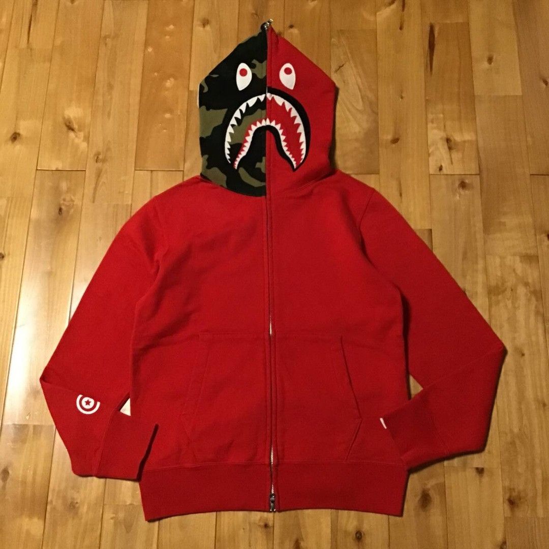 Bape BAPE woodland camo Shark Full Zip Hoodie a bathing ape NIGO Size US S / EU 44-46 / 1 - 1 Thumbnail