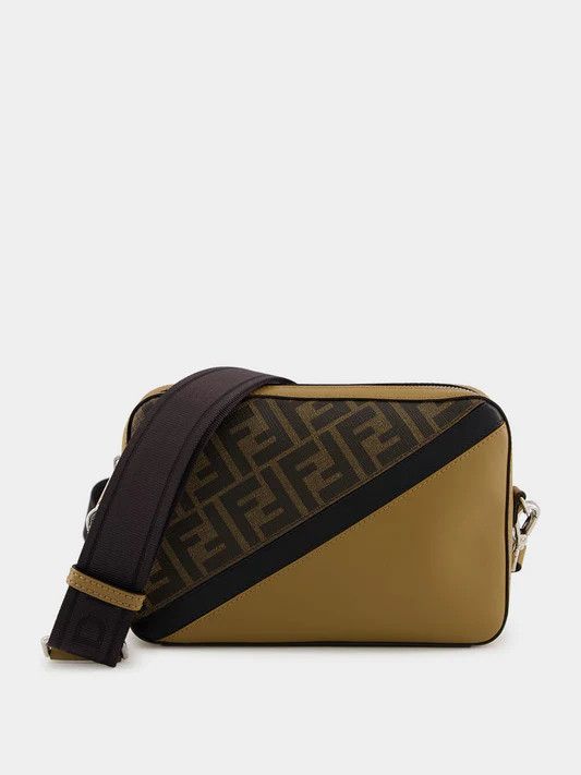 Fendi o1s1wg110426 Size:OS/Diagonal Camera Case in Black/Brown Size ONE SIZE - 1 Thumbnail