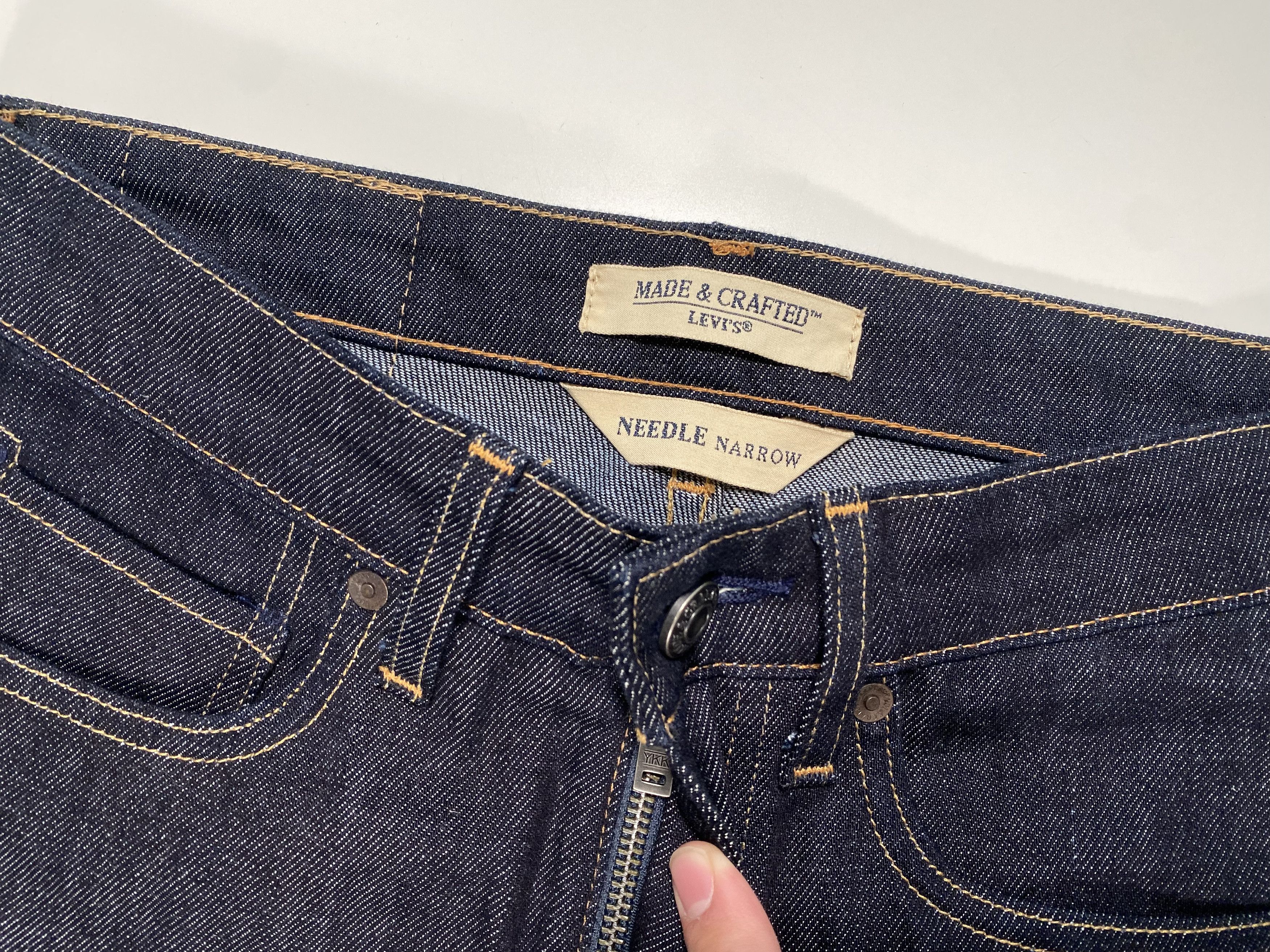 Levi's Levi's Made & Crafted Needle Narrow Dark Wash Selvedge Jeans Size US 28 / EU 44 - 4 Thumbnail