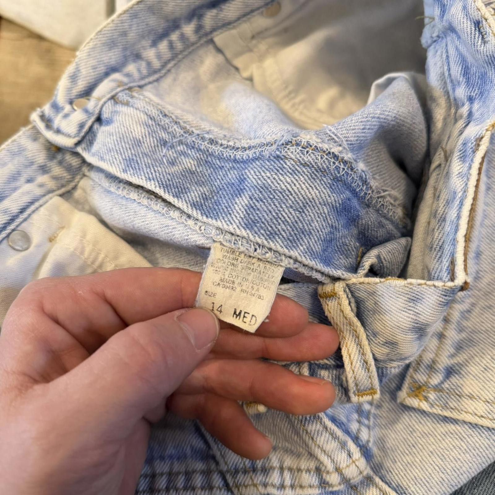 Lee vintage Lee riders light washed jeans 80s/90s USA 14 30x30 Size 30" / US 8 / IT 44 - 8 Thumbnail