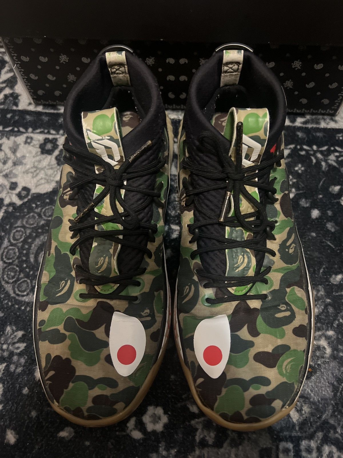 Adidas × Bape BAPE X DAME 4 "GREEN CAMO" Size US 9 / EU 42 - 6 Thumbnail