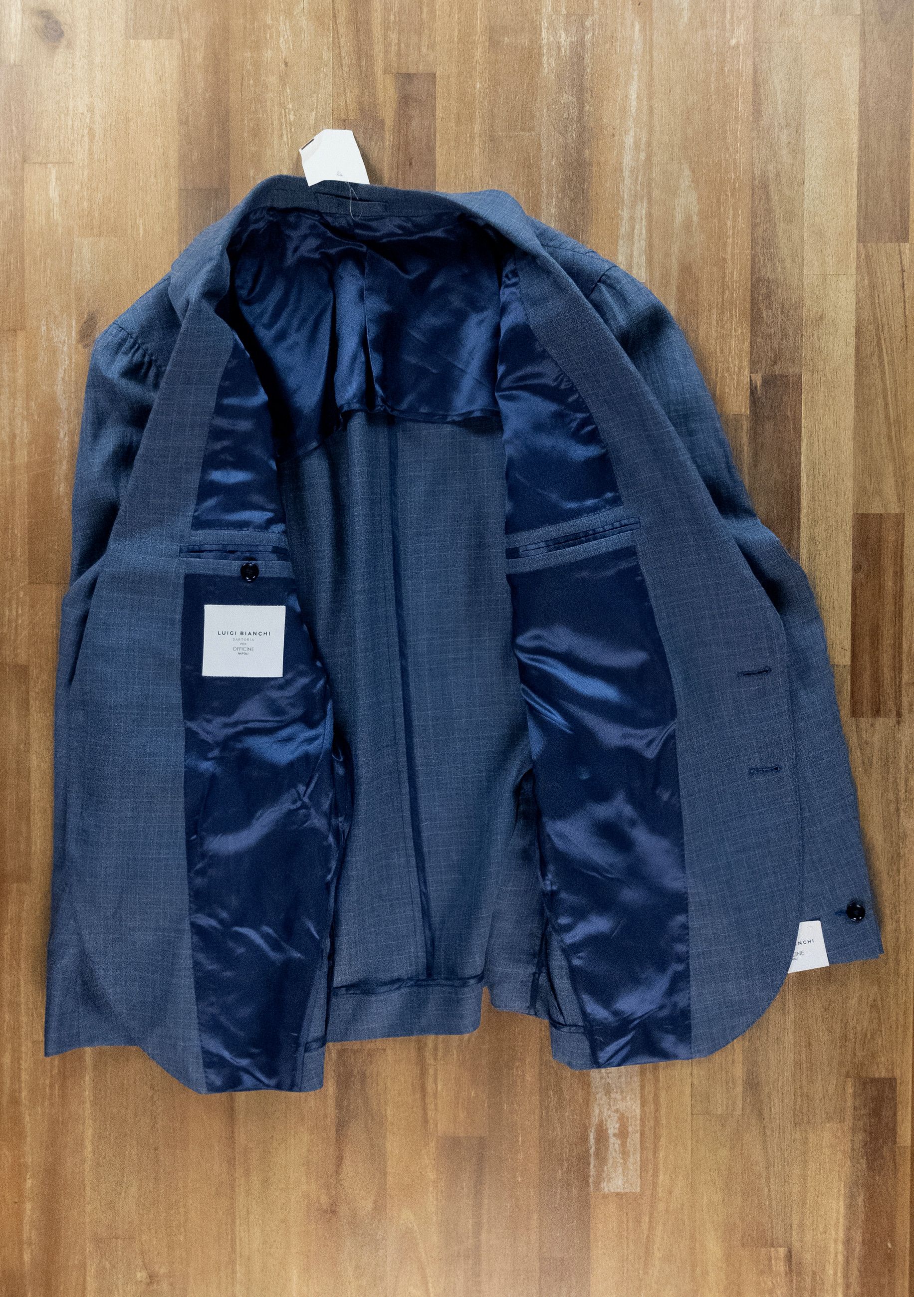Luigi Bianchi LUIGI BIANCHI SARTORIA blue linen wool silk sportcoat 44 Size 44R - 10 Thumbnail